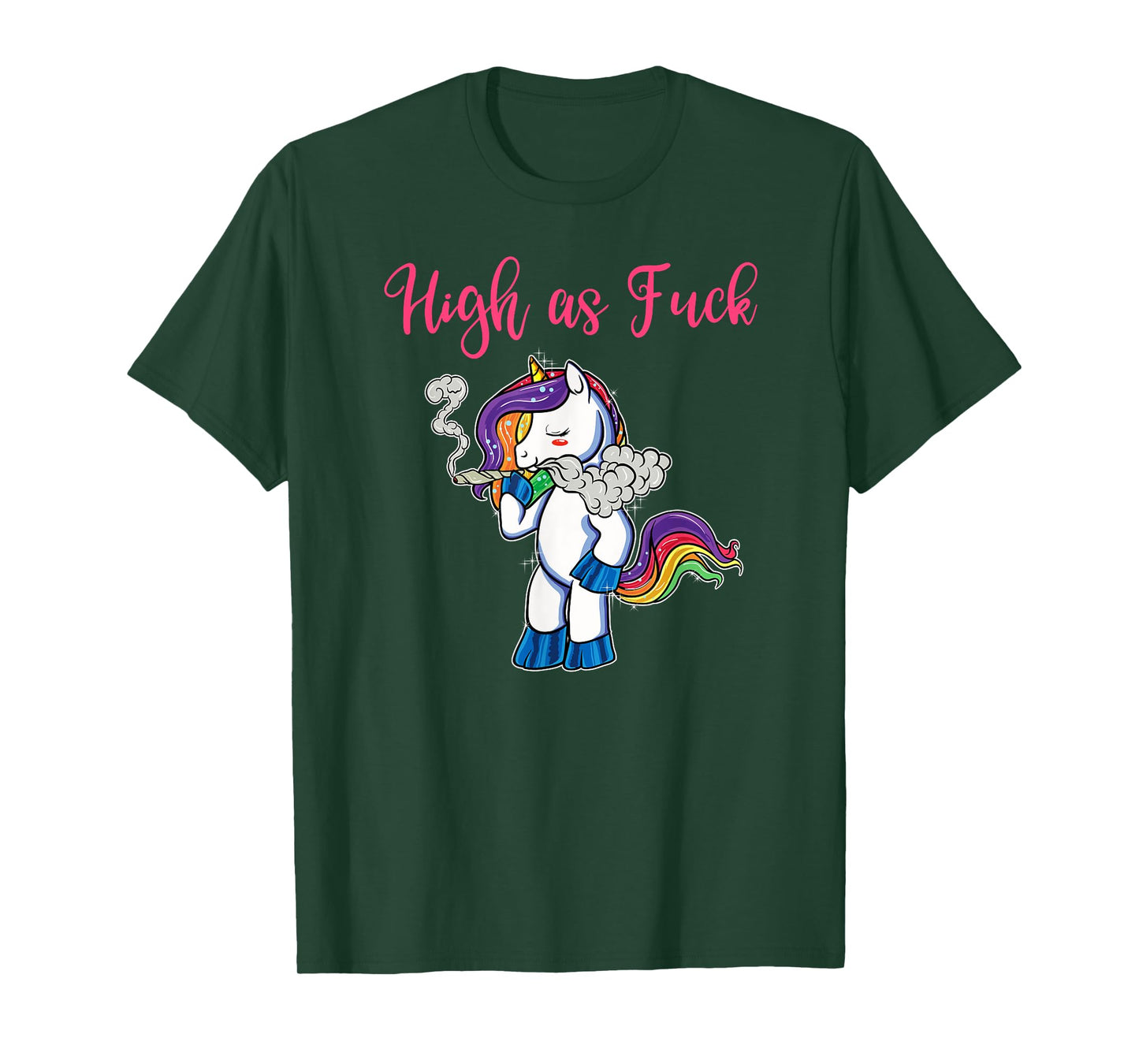 Unicorn Weed Marijuana Cute Pot Head T-Shirt
