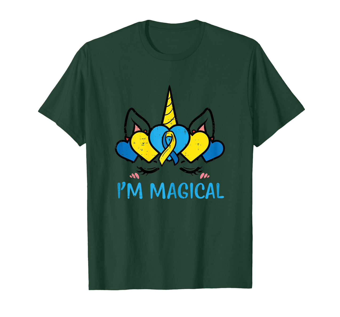 Down Syndrome Unicorn Head Magical Awareness Toddler Girls T-Shirt