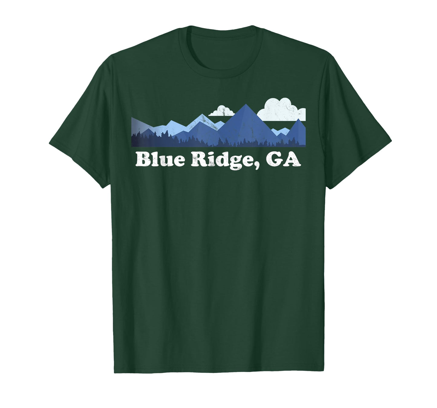 Cute Blue Ridge Georgia Mountains GA Retro Distressed T-Shirt