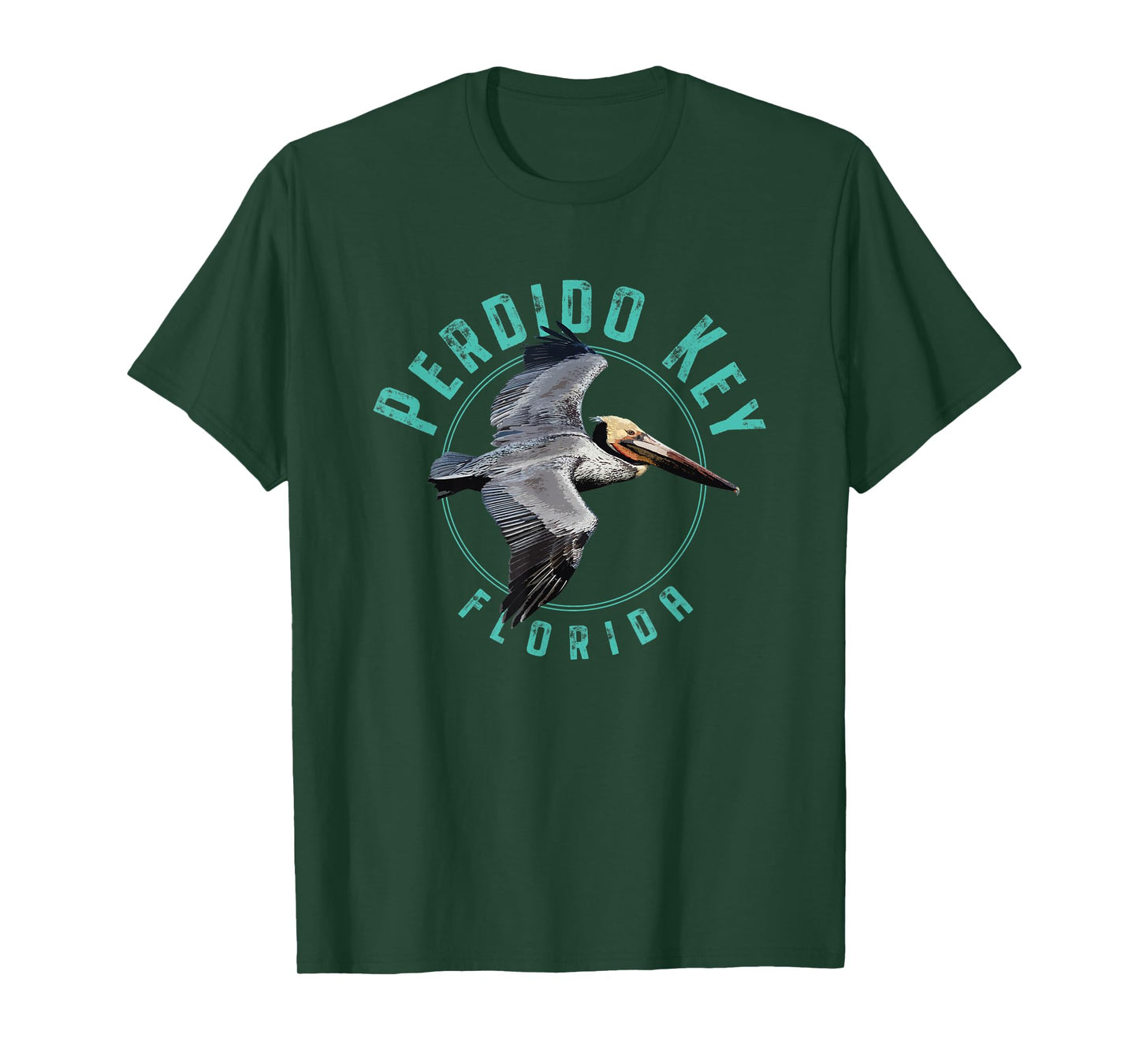 Perdido Key Florida Pelican Design T-Shirt