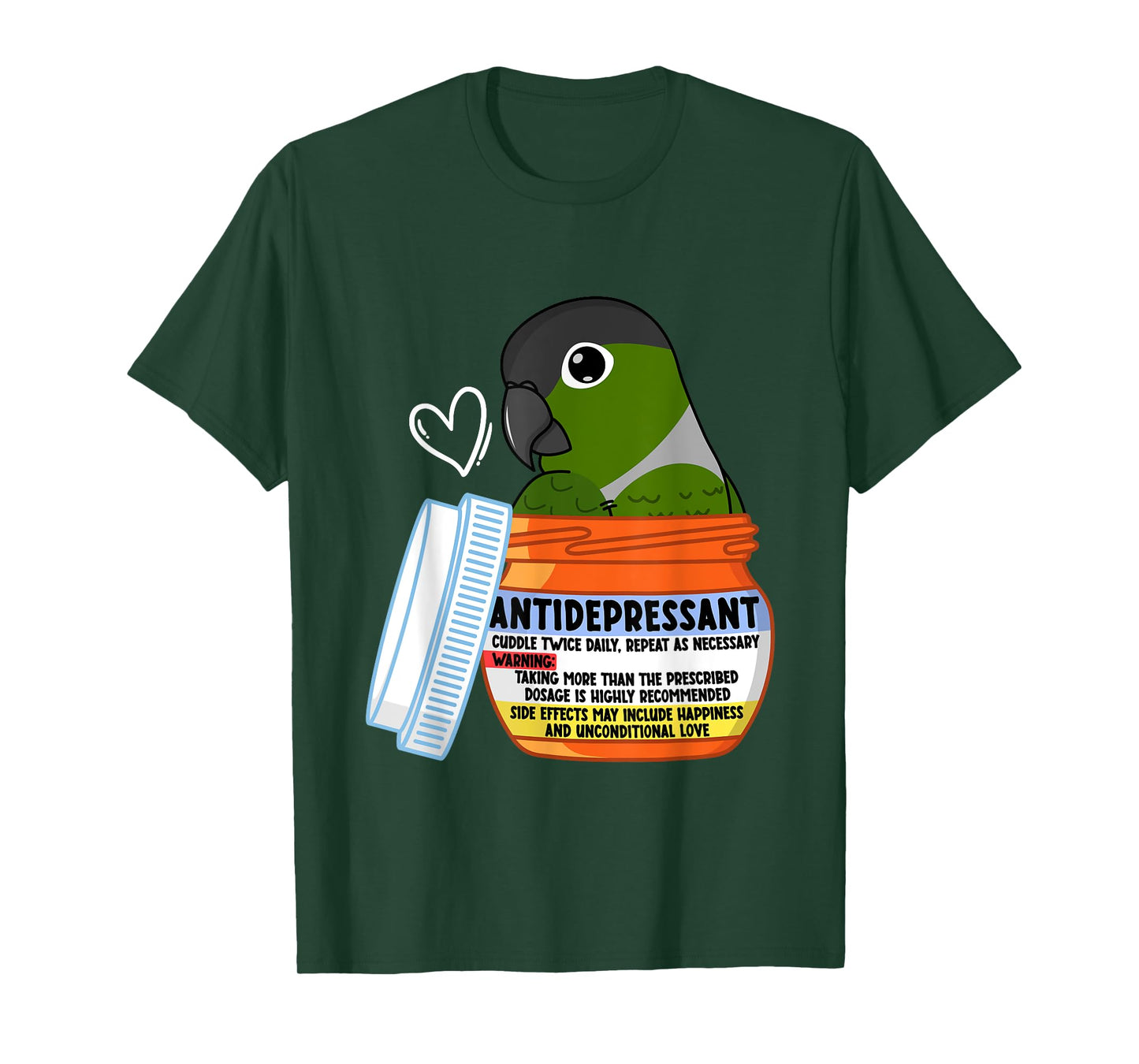Cute Antidepressant Parrot I Green Cheek Conure T-Shirt