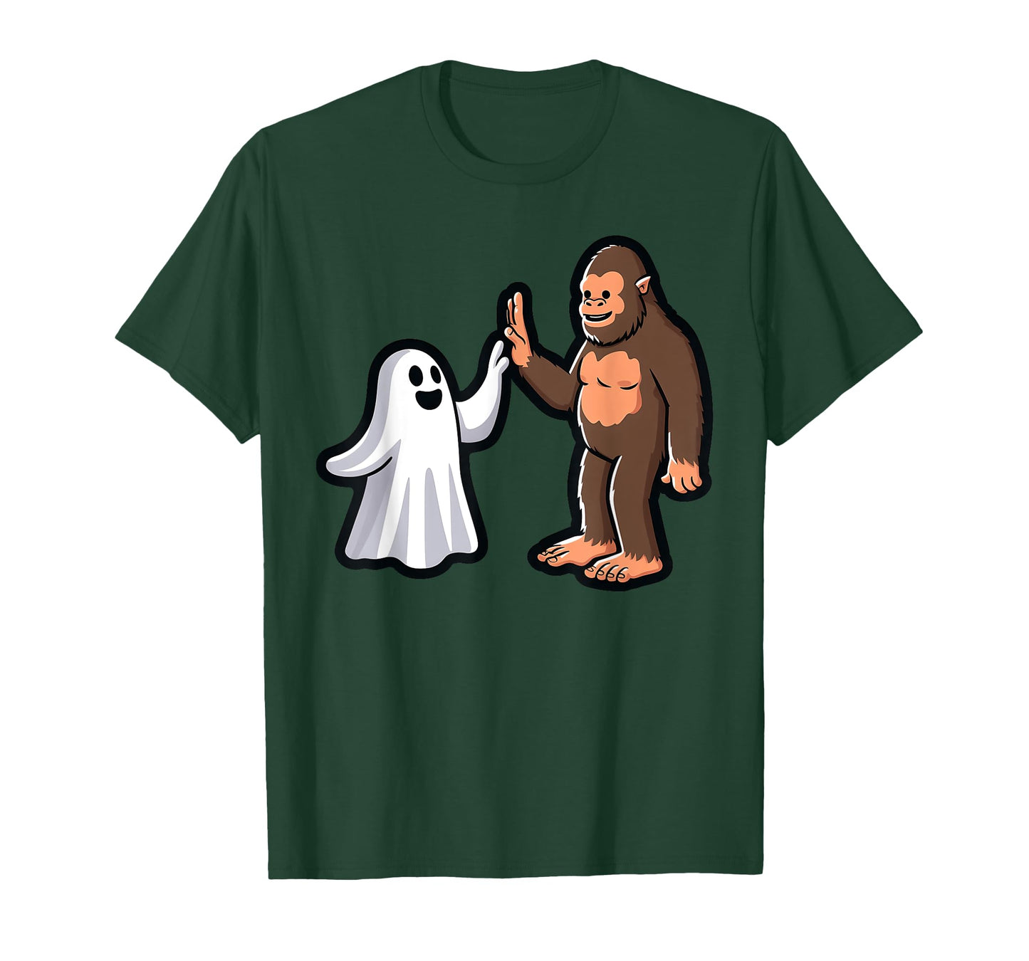 Bigfoot and Ghost High-Five Halloween Toddler Boys Costume T-Shirt