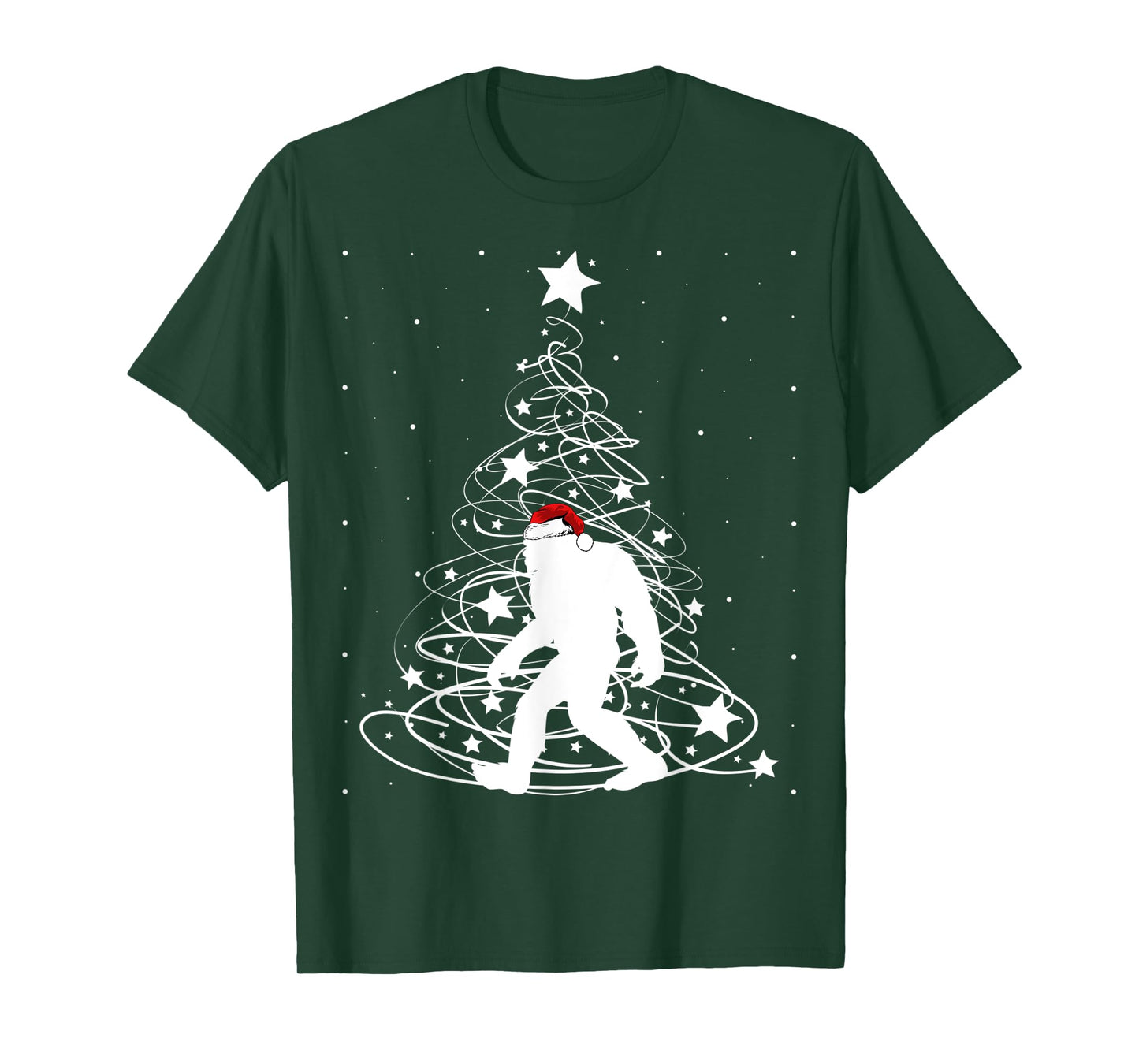 Bigfoot Santa Christmas Shirts for Boys Kids Girls Xmas Gift T-Shirt