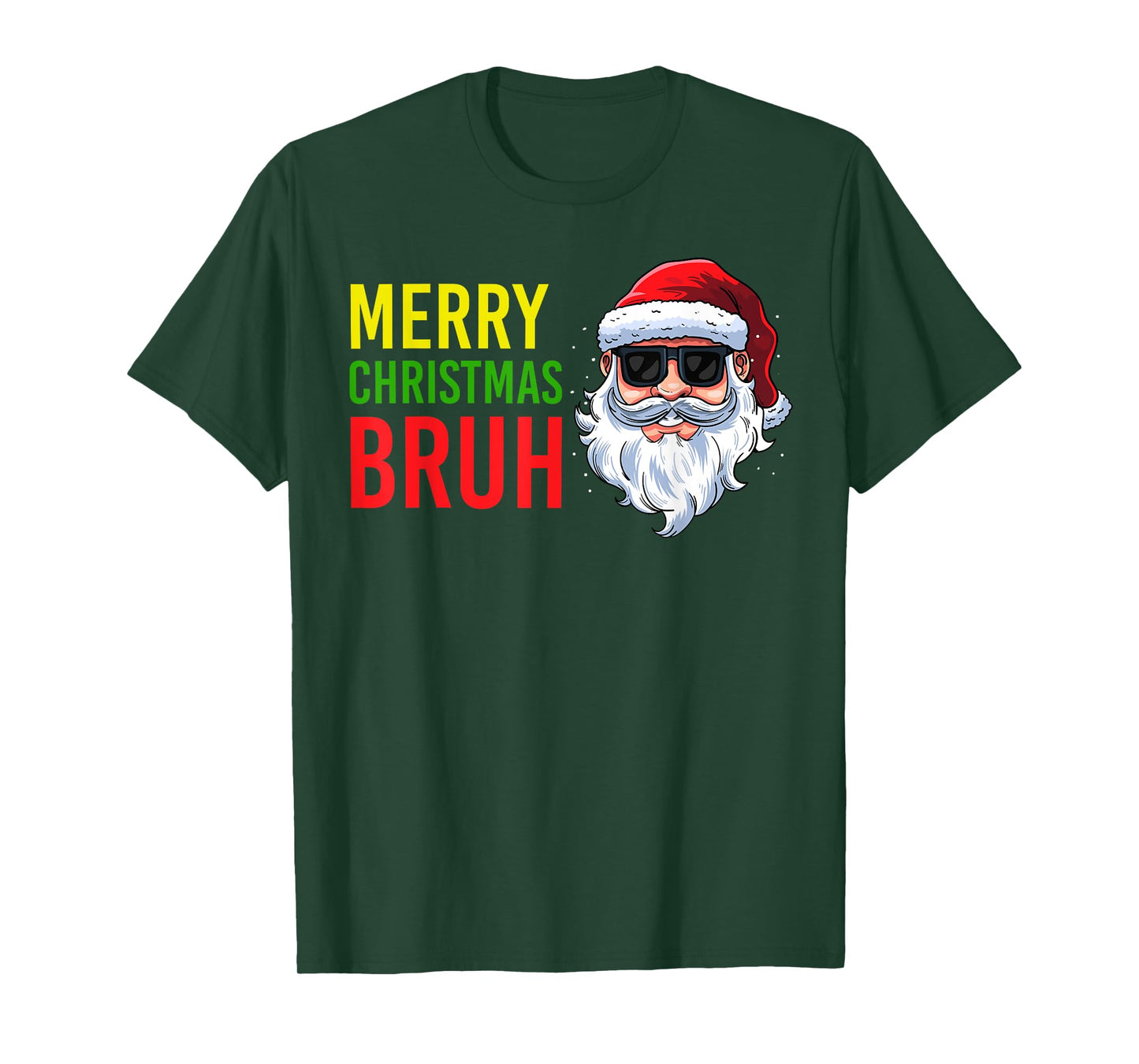 Merry Christmas Bruh Meme Funny Saying for Brother Boys Men T-Shirt