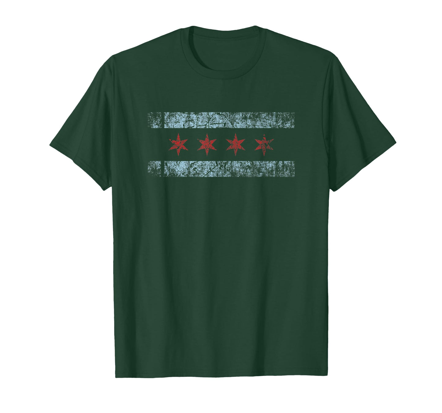 Chicago Flag Retro Windy City Graphic T-Shirt