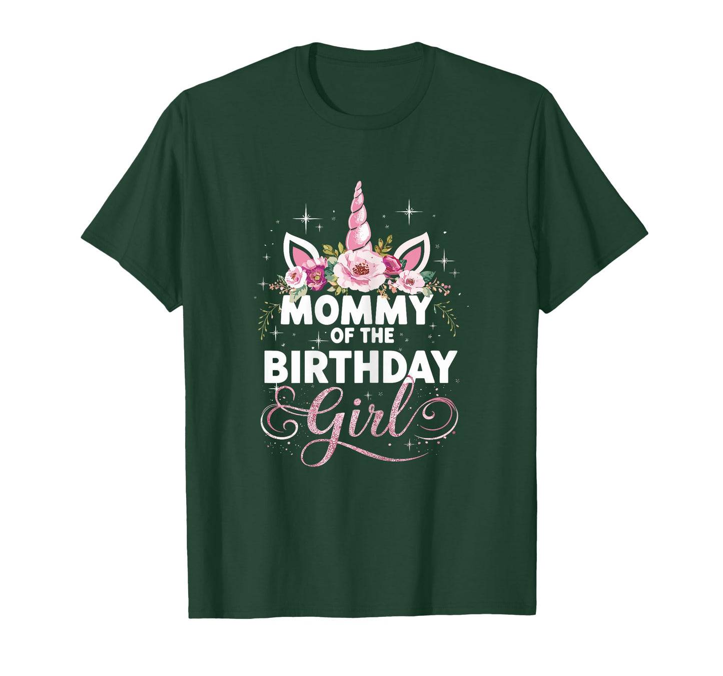 Mommy Of The Birthday Girl Mother Unicorn Birthday T-Shirt