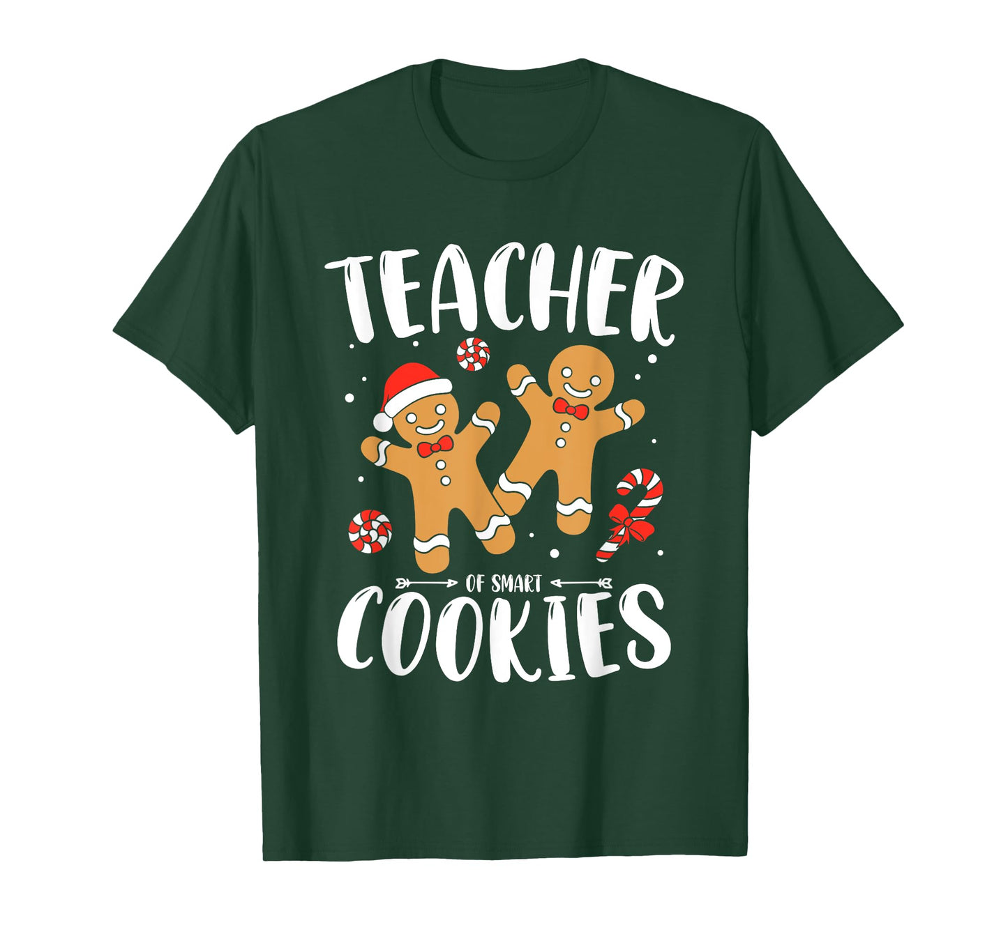 Teacher of Smart Cookies Gingerbread Christmas Teacher Cute T-Shirt