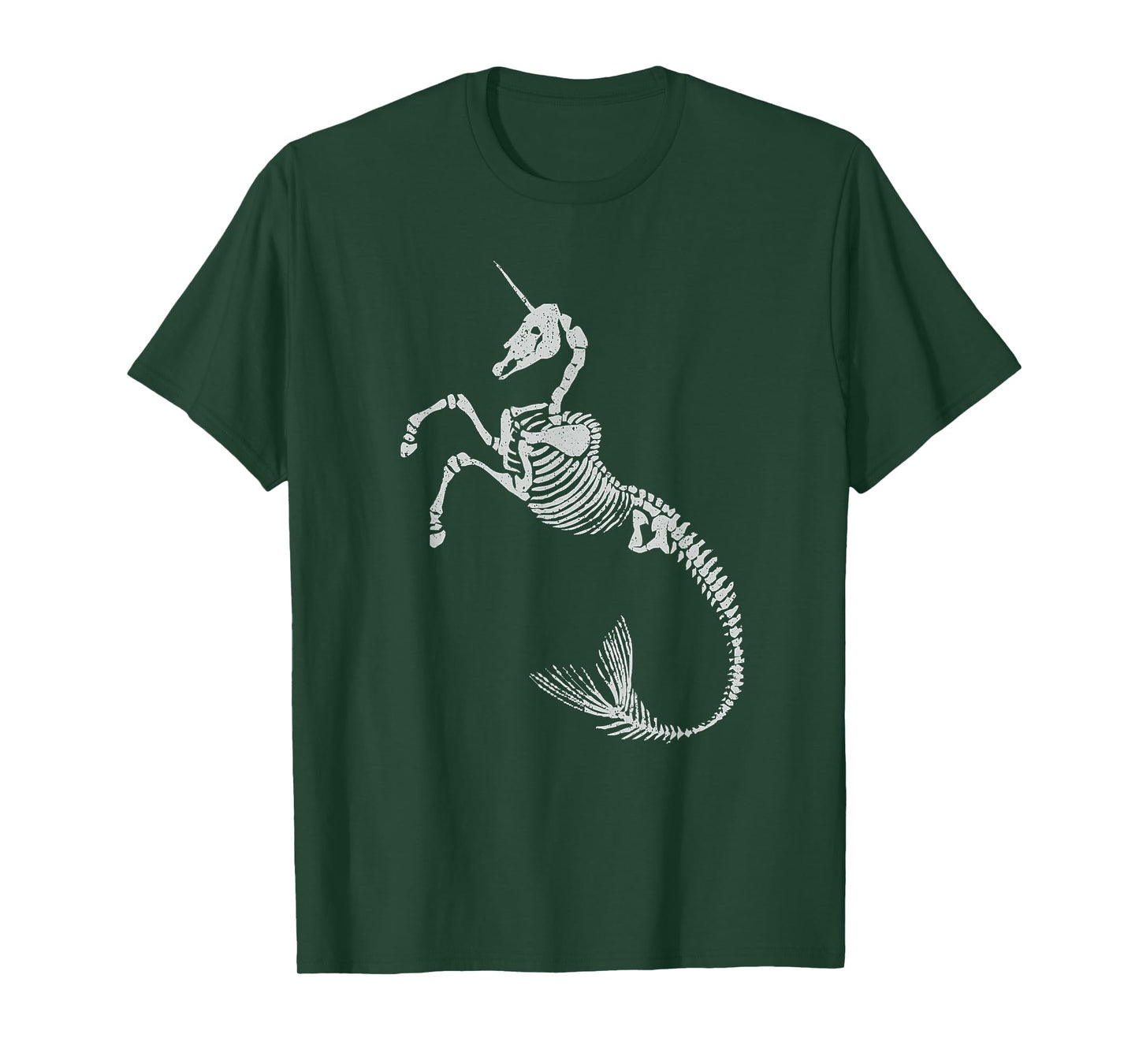 Unicorn Mermaid Skeleton Shirt Halloween Fantasy Art Tee T-Shirt