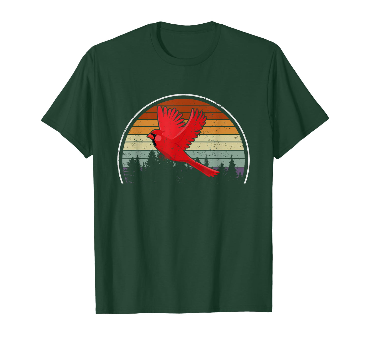 Birdwatcher Bird Lover Nature Bird Retro Red Cardinal T-Shirt