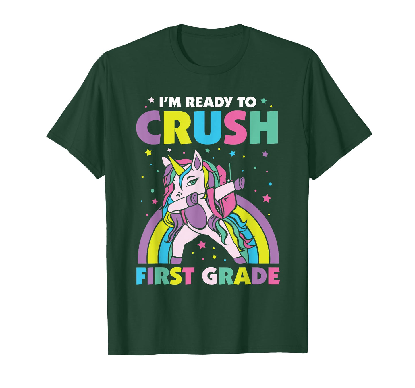 Crush 1st Grade Dabbing Unicorn Back To School Girls Gift T-Shirt
