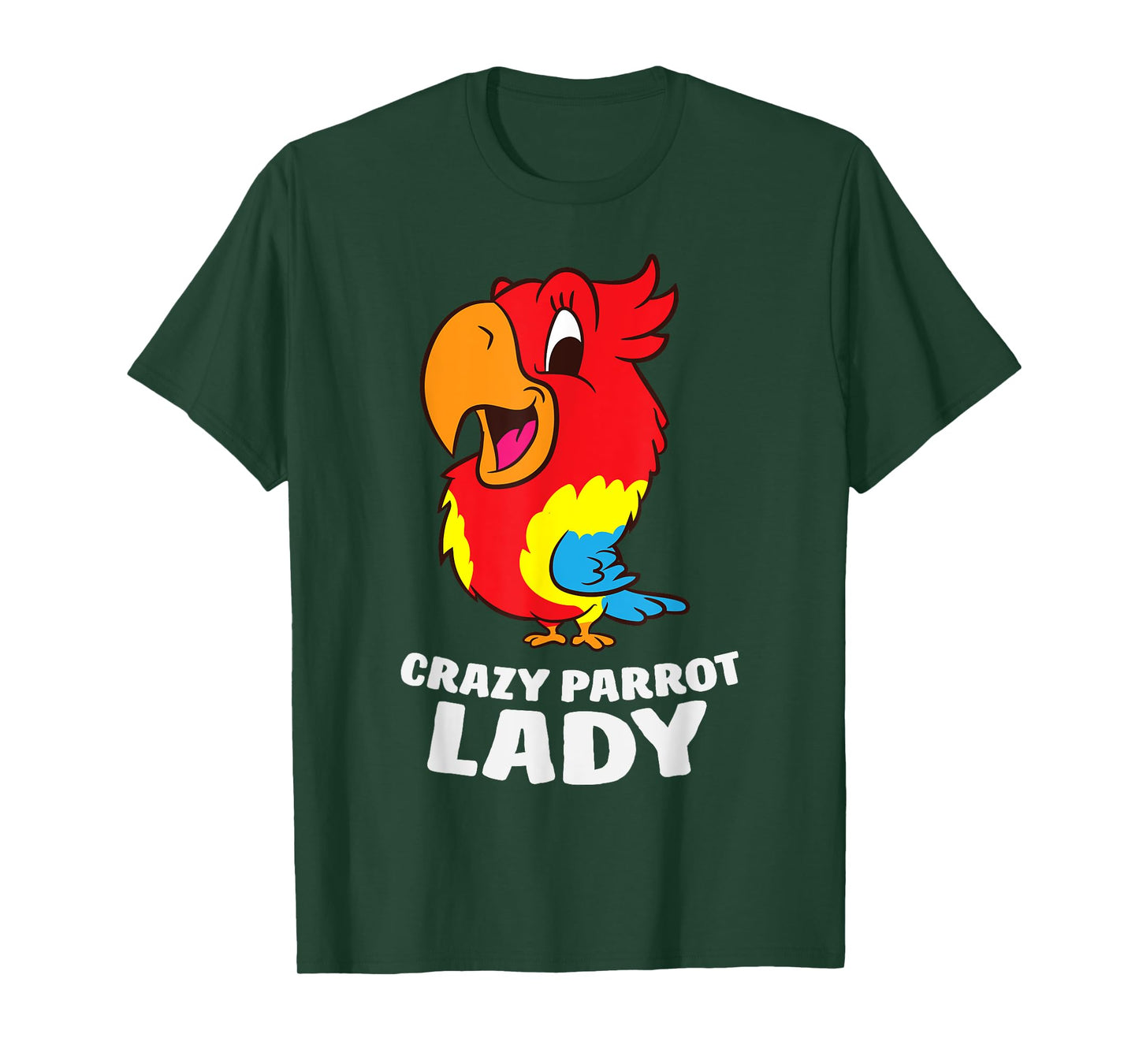 Crazy Parrot Lady Funny Parrot Girl T-Shirt