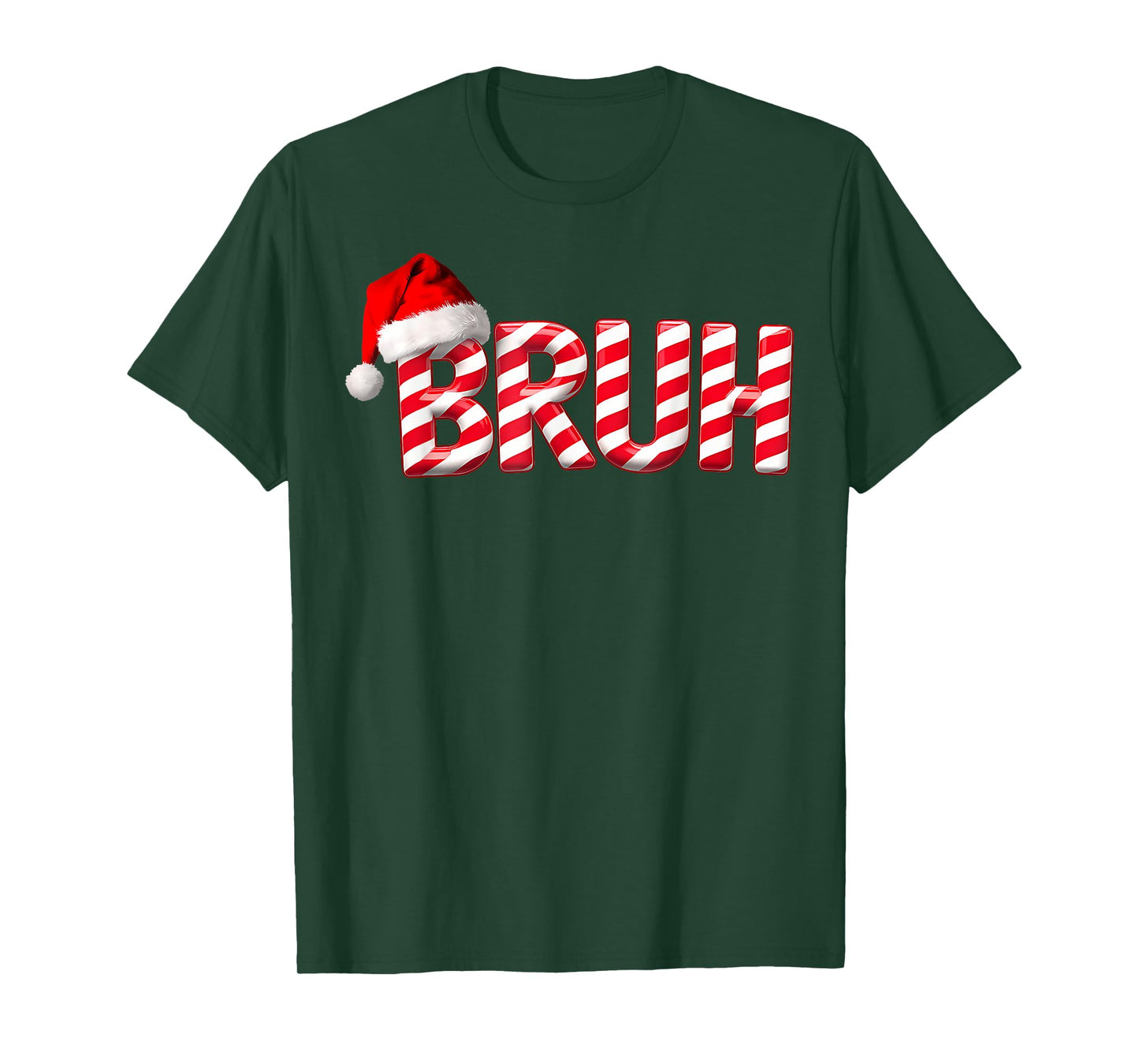 Bruh Christmas Candy Cane for Teen Boys Funny Xmas Bruh T-Shirt