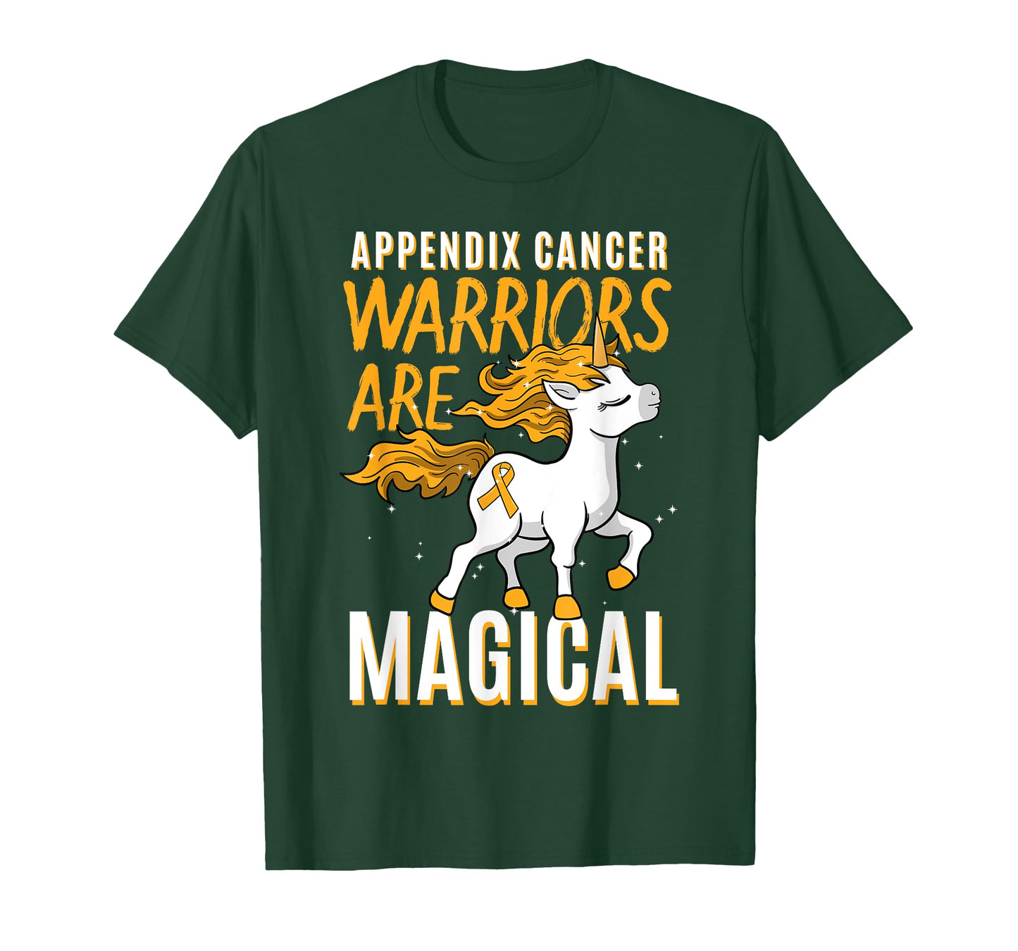 Appendix Cancer Awareness Supporter Fighter Unicorn Lover T-Shirt