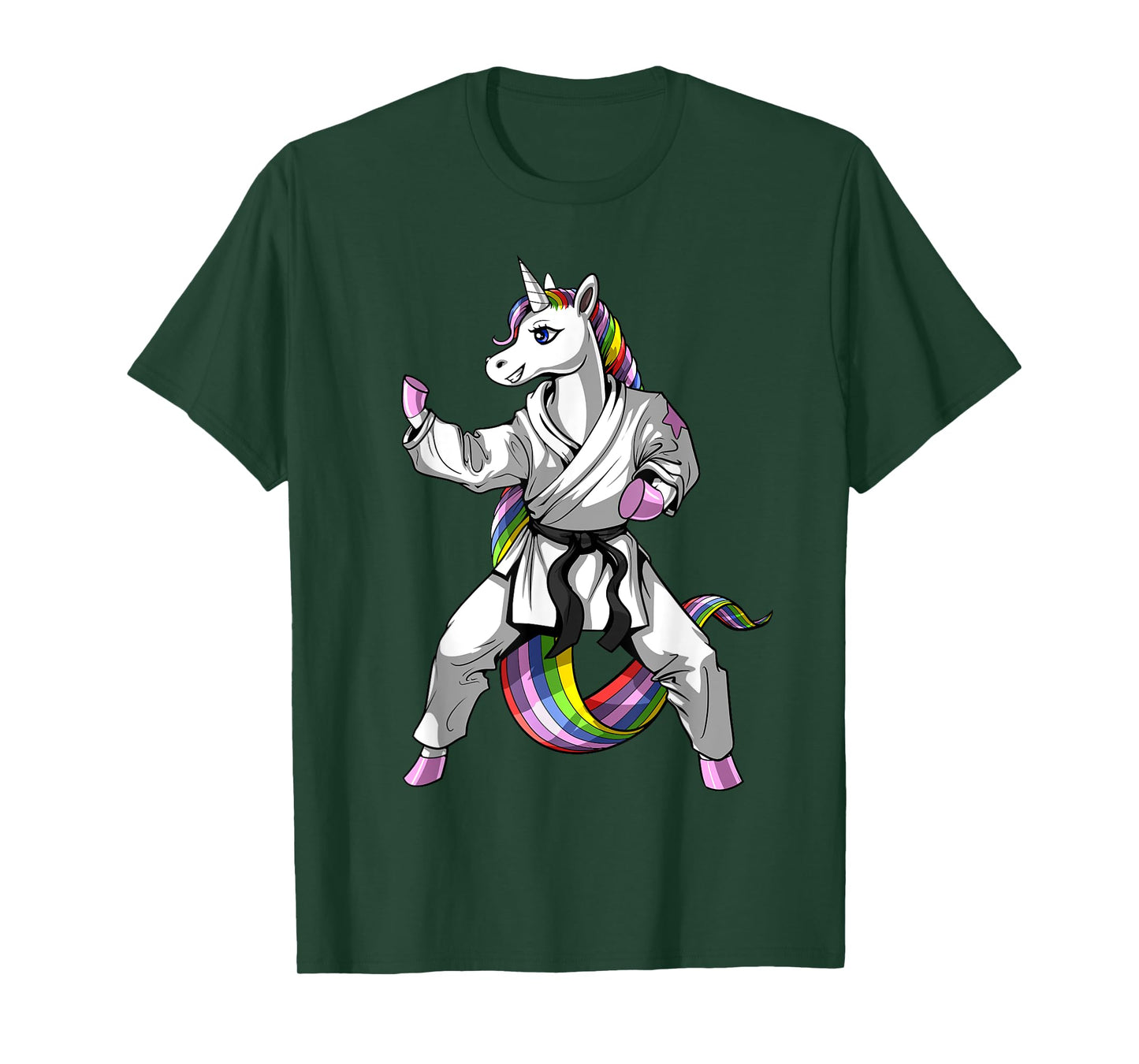 Unicorn Ninja Karate Martial Art Kickboxing Taekwondo Girls T-Shirt