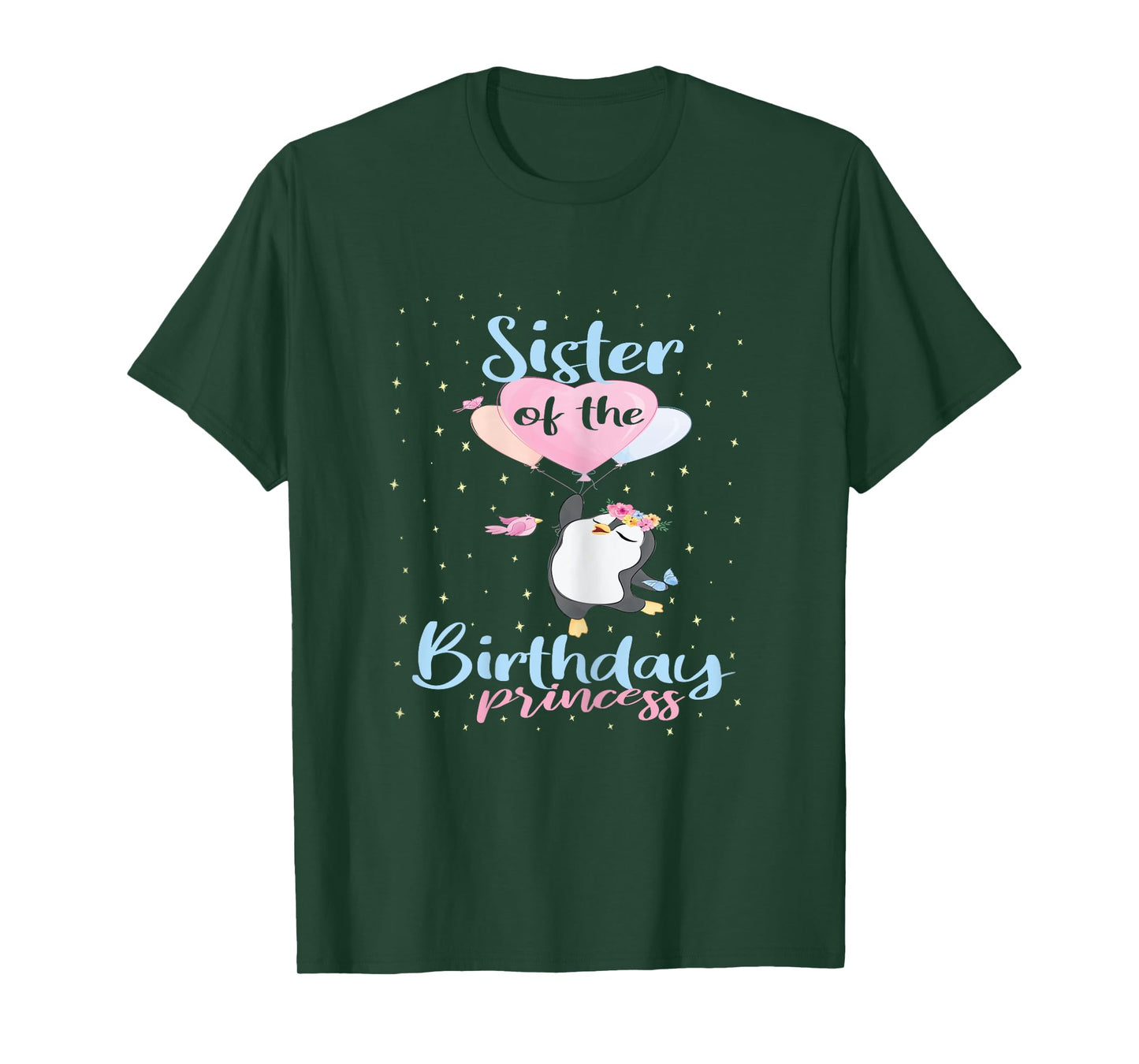 Sister Of The Birthday Princess Penguin Girls B-day Party T-Shirt