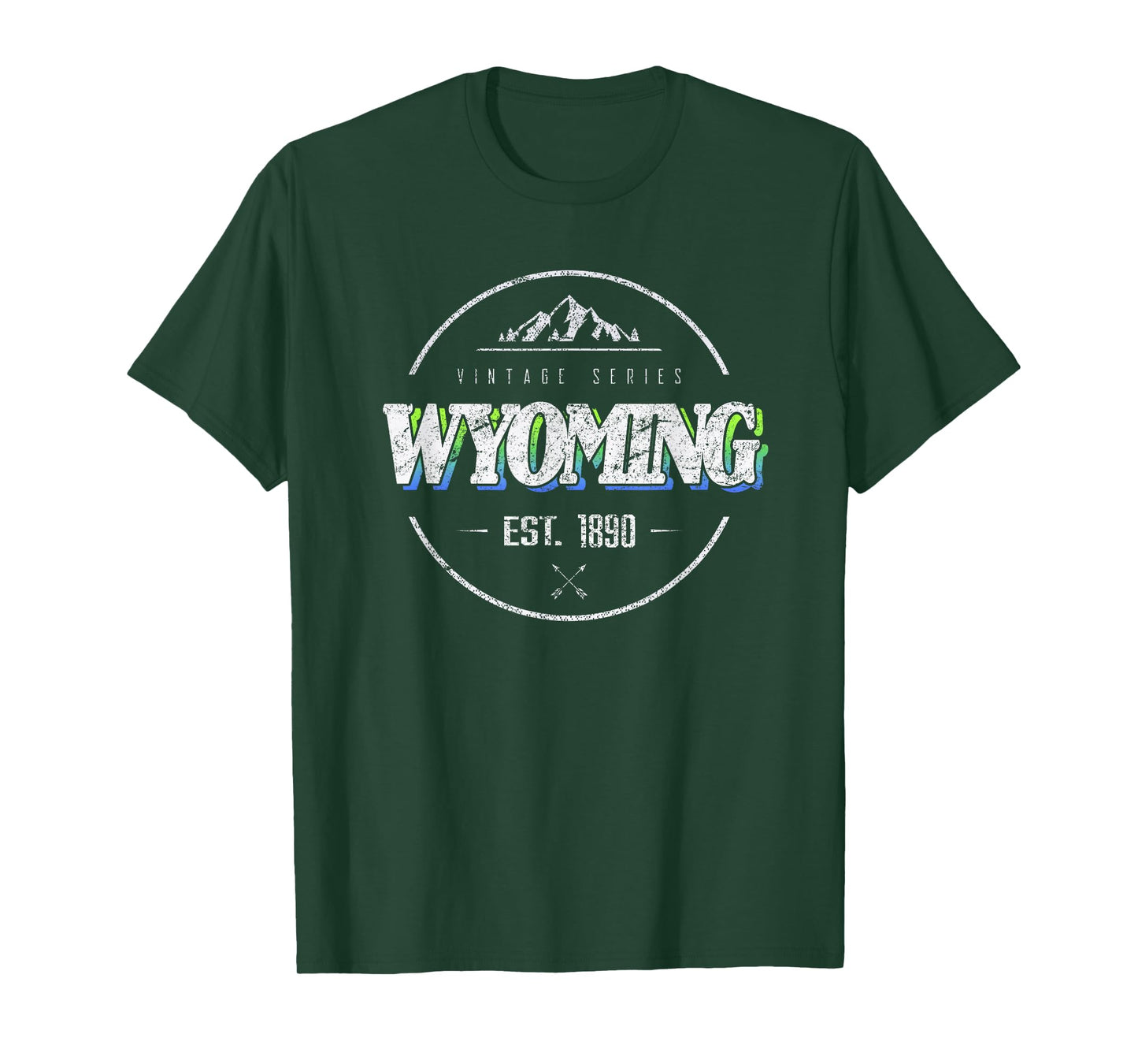 Wyoming Retro Vintage Mountain Outdoors State Graphic T-Shirt
