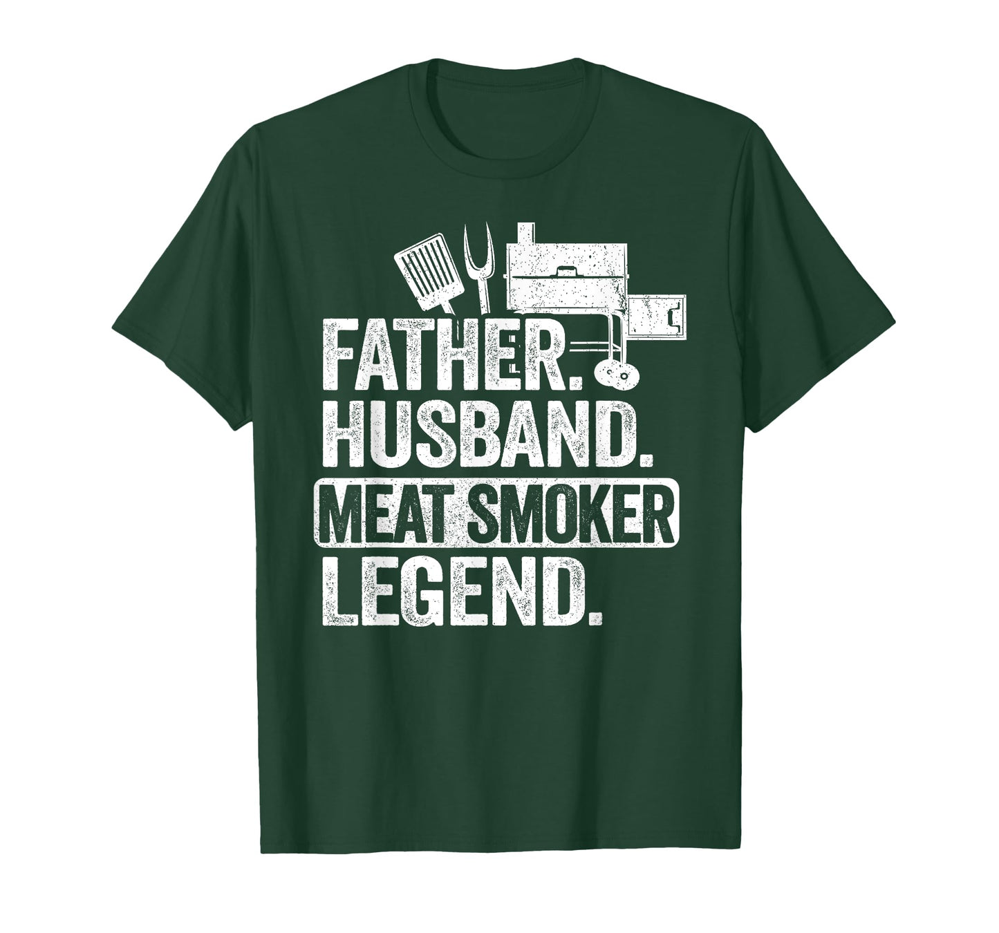 Father Husband Meat Smoker Legend Grilling Dad Meat Smoking T-Shirt