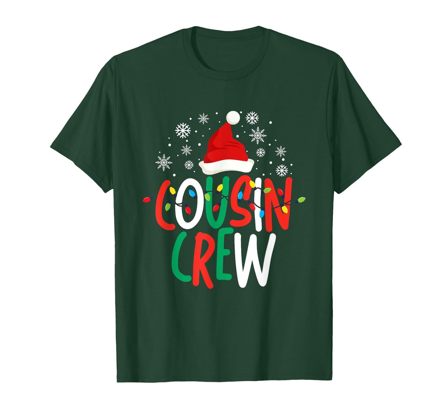 Christmas Cousin Crew Xmas Lights Funny Matching Pajama Kids T-Shirt