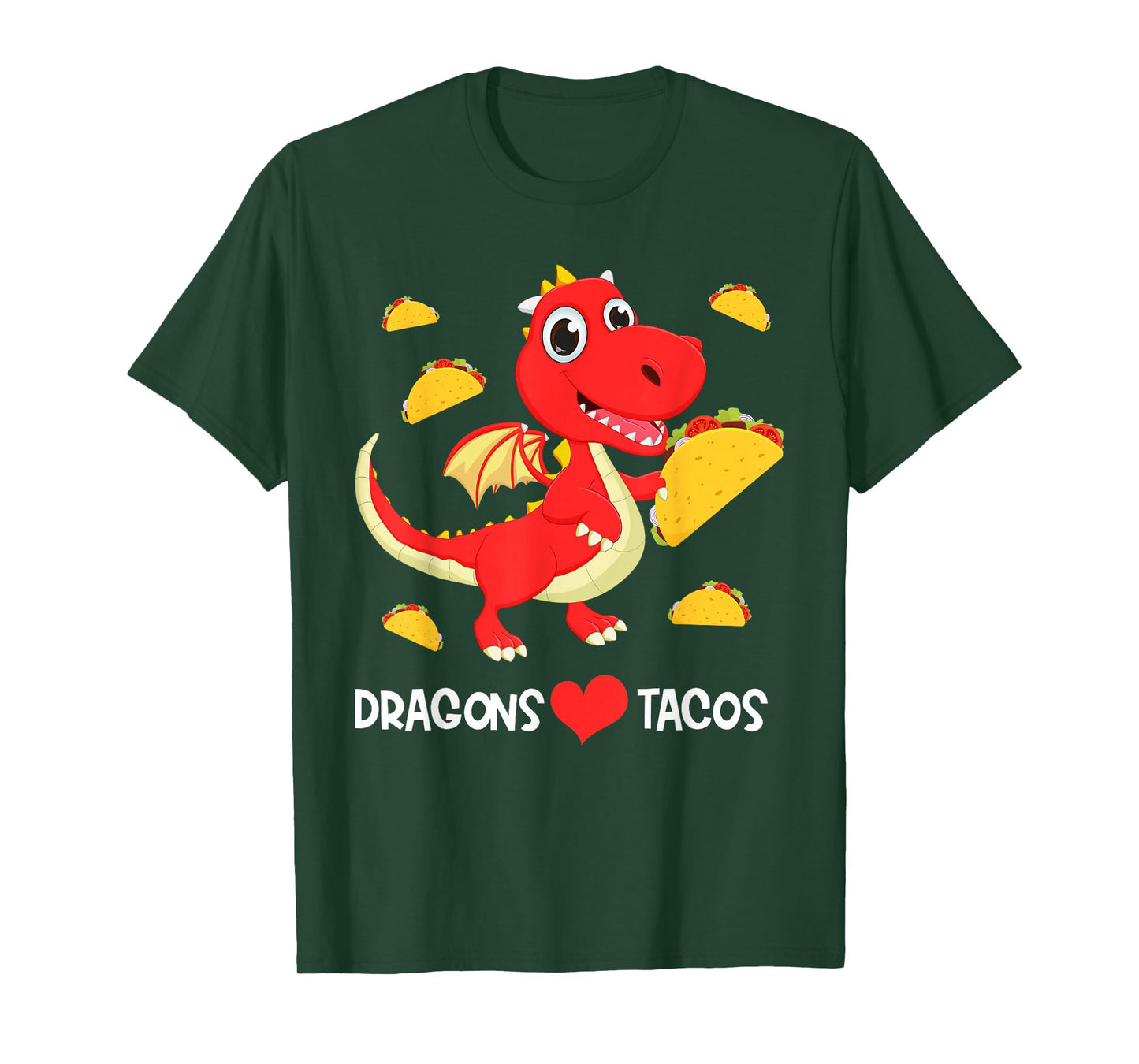 Dragons Love Tacos Cute Dragon Lover Boy Girl Mexico Taco T-Shirt