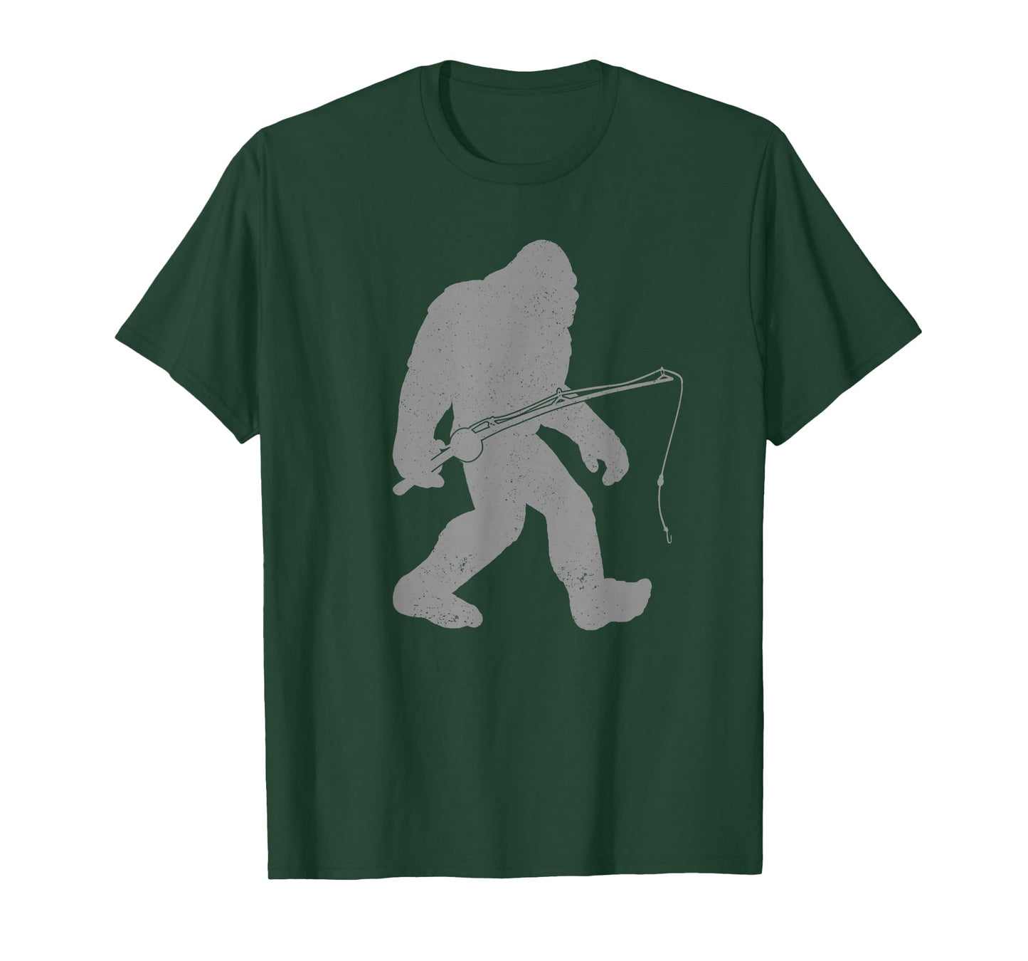 Fishing Bigfoot Funny Fishing Gift Men Youth Boys T-Shirt