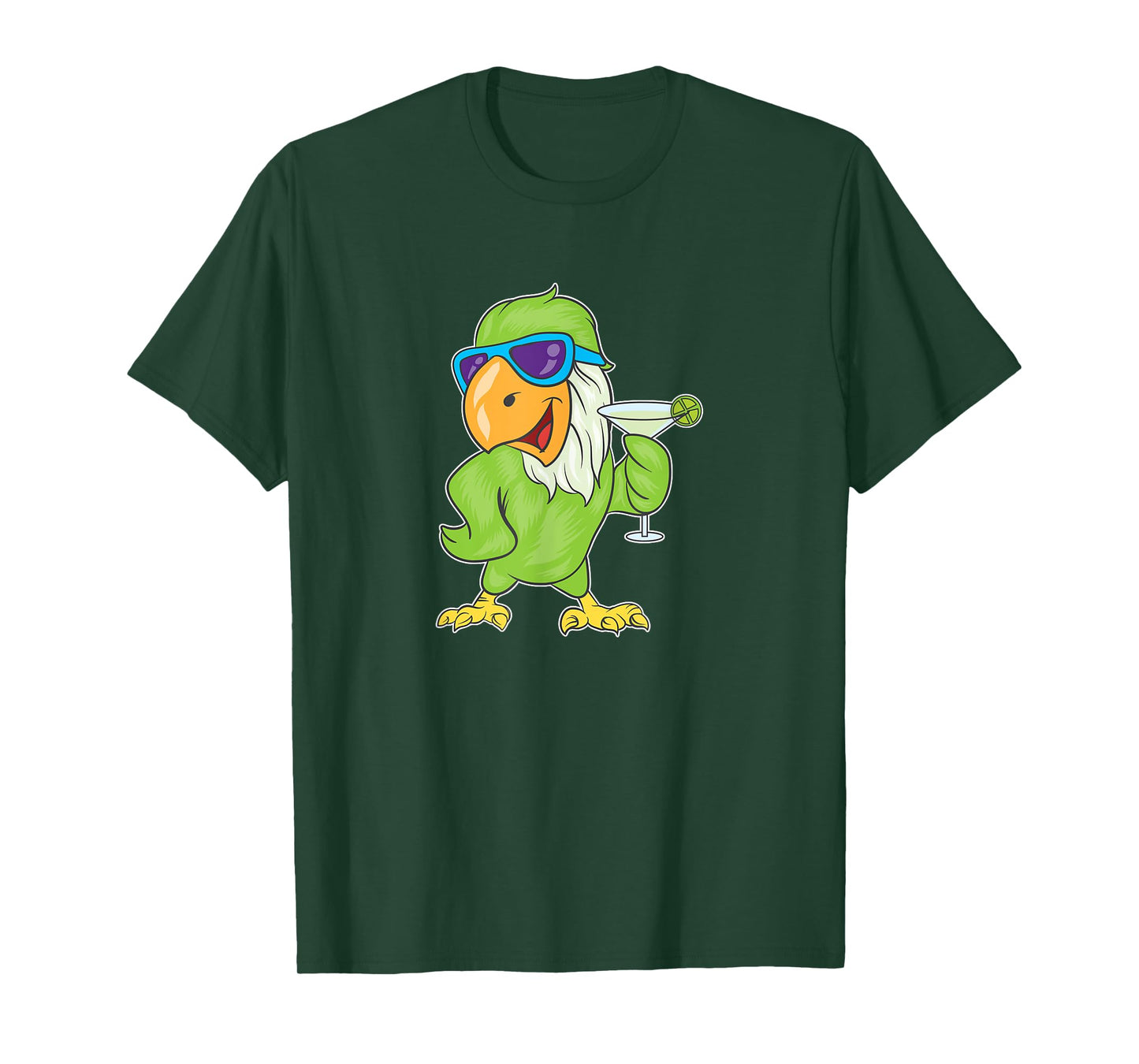 Parrots Tropical Drinking Margaritas T-Shirt