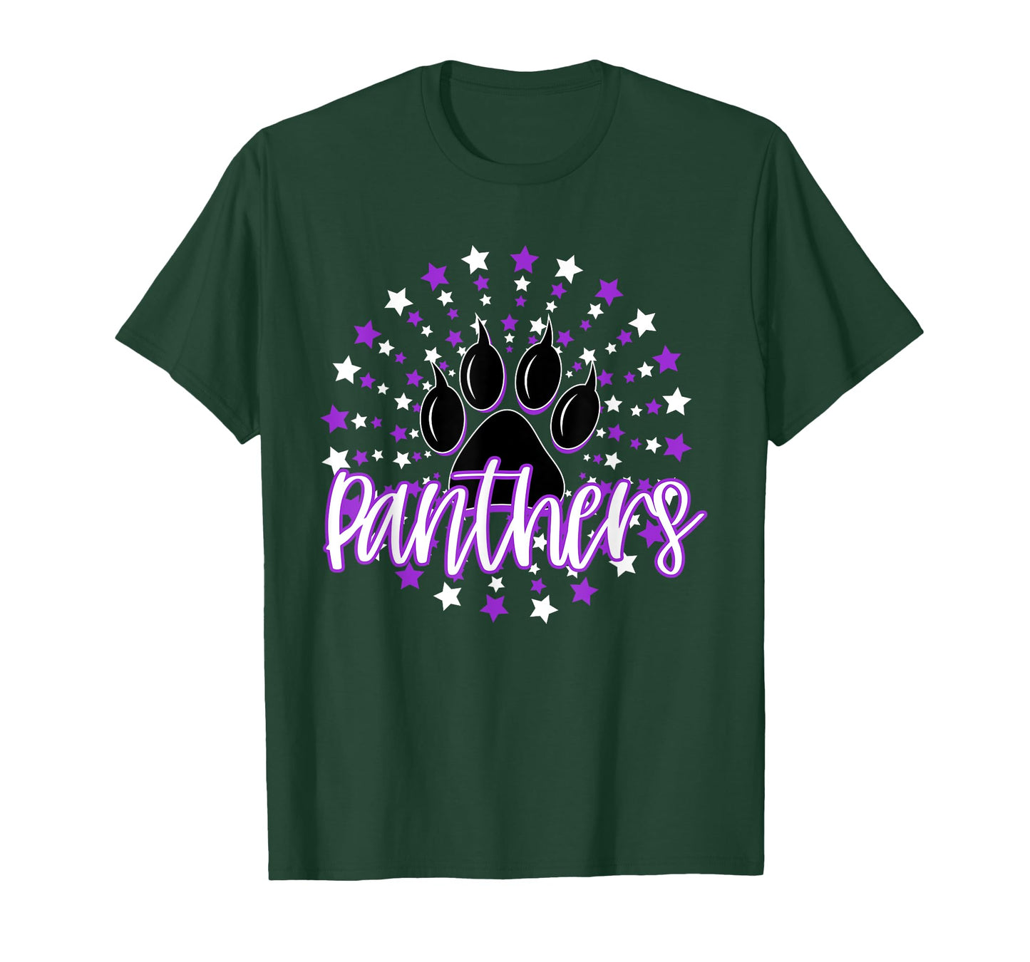Purple Panthers Star School Spirit Panther Pride Mascot T-Shirt