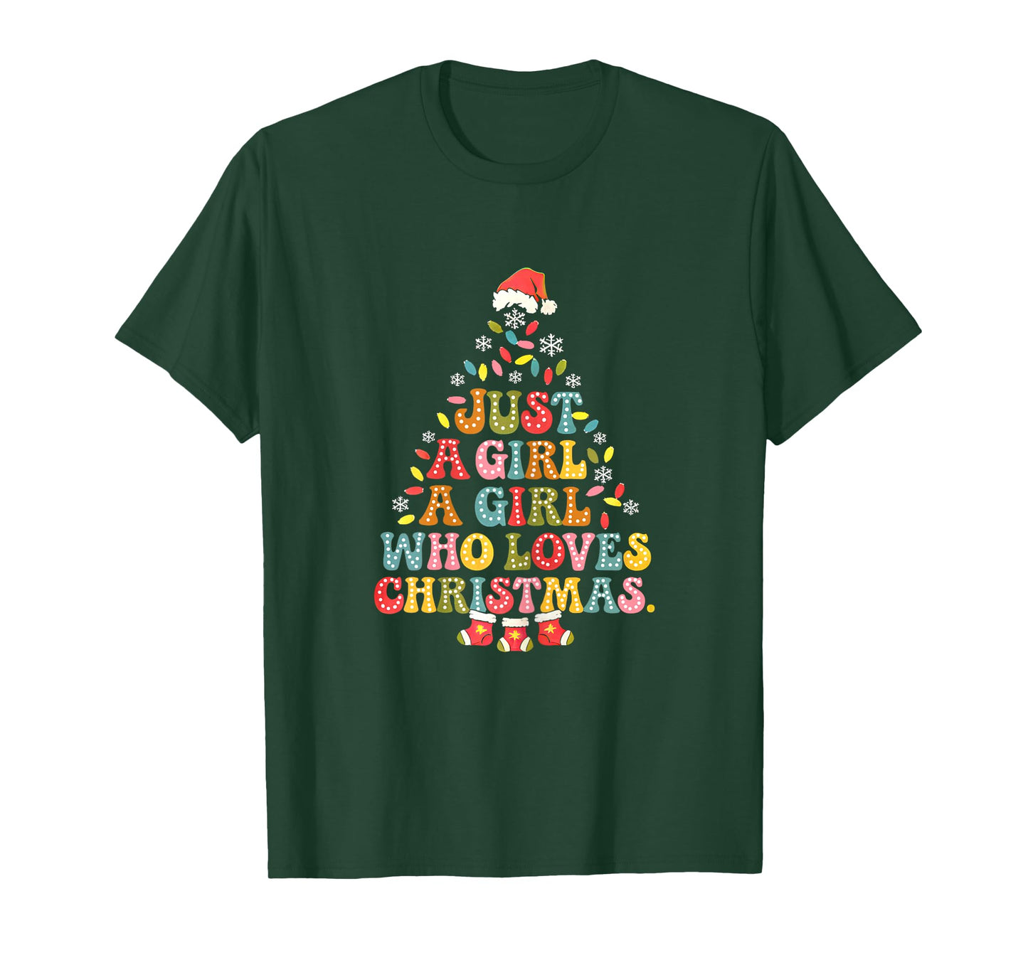 Just A Girl Who Loves Christmas Tree Xmas Merry Christmas T-Shirt