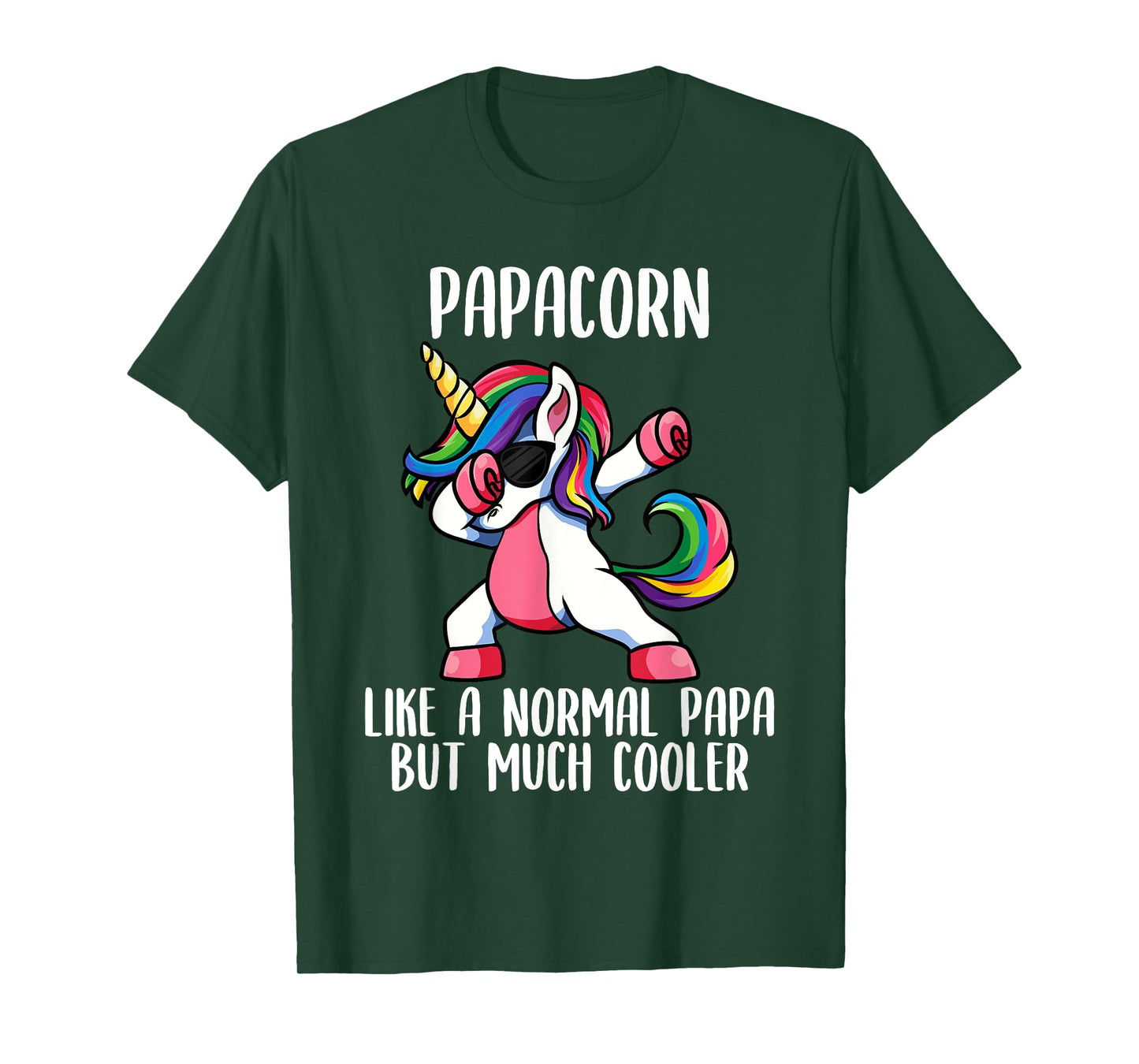 Unicorn Dad Girl Birthday Party Clothing Papacorn T-Shirt