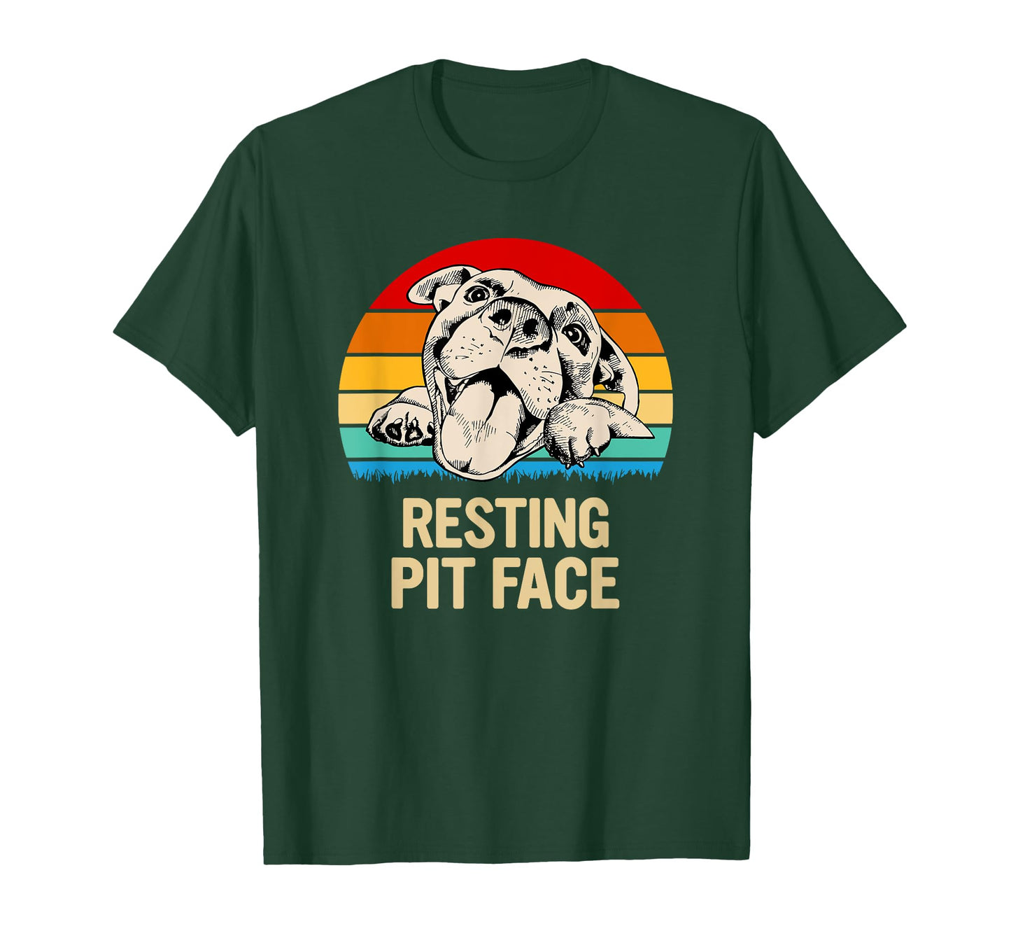 The Loyal Dog Apparel Co Resting Pit Face Unisex-Adults, Kids T-Shirt Black Small