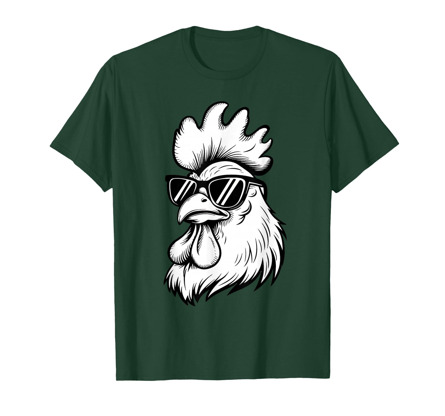 Funny Chicken With Sunglasses Chicken Farm Animals Lover T-Shirt