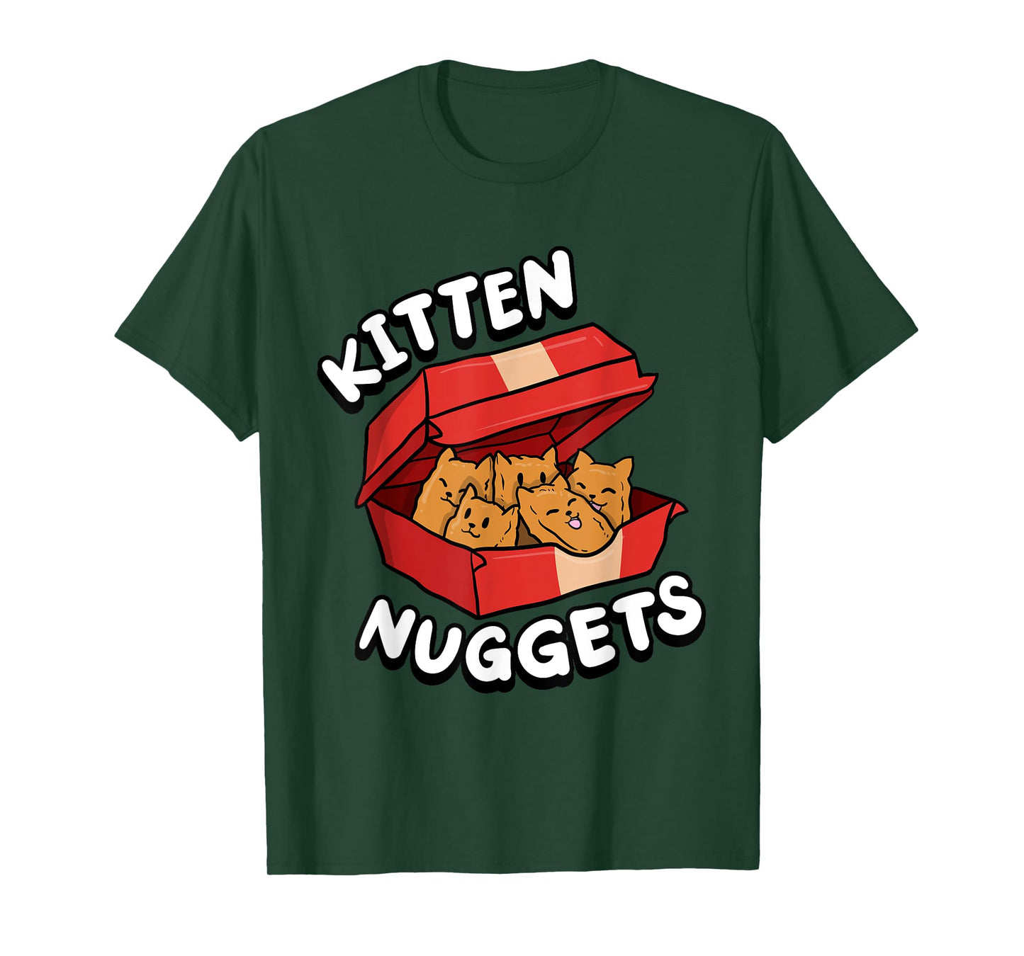 Kitten Nuggets Fried Chicken Lover Foodie Cute Cat T-Shirt