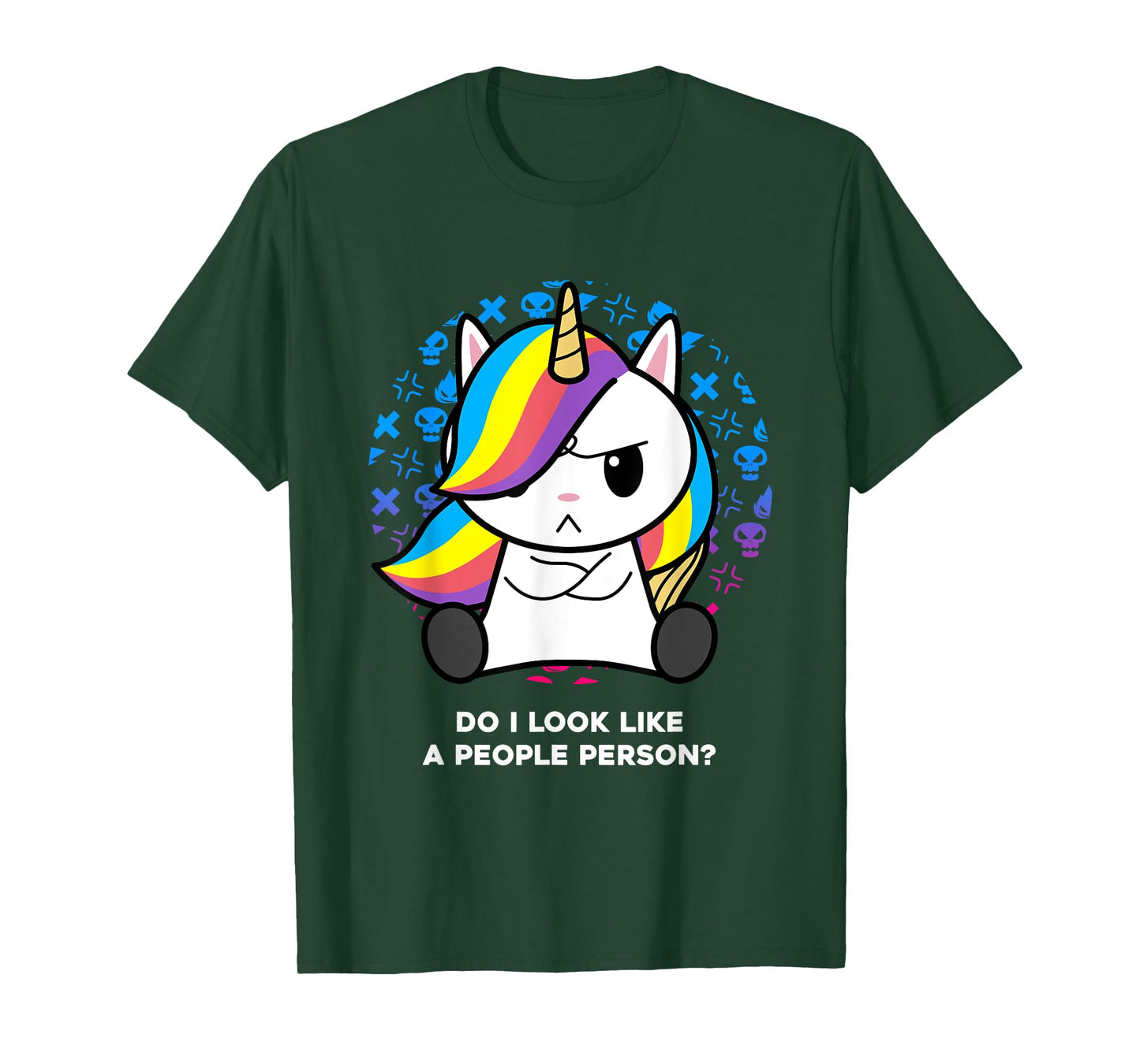 I'm Not Goth I Just Hate Everything Gothic Nerd Unicorn T-Shirt