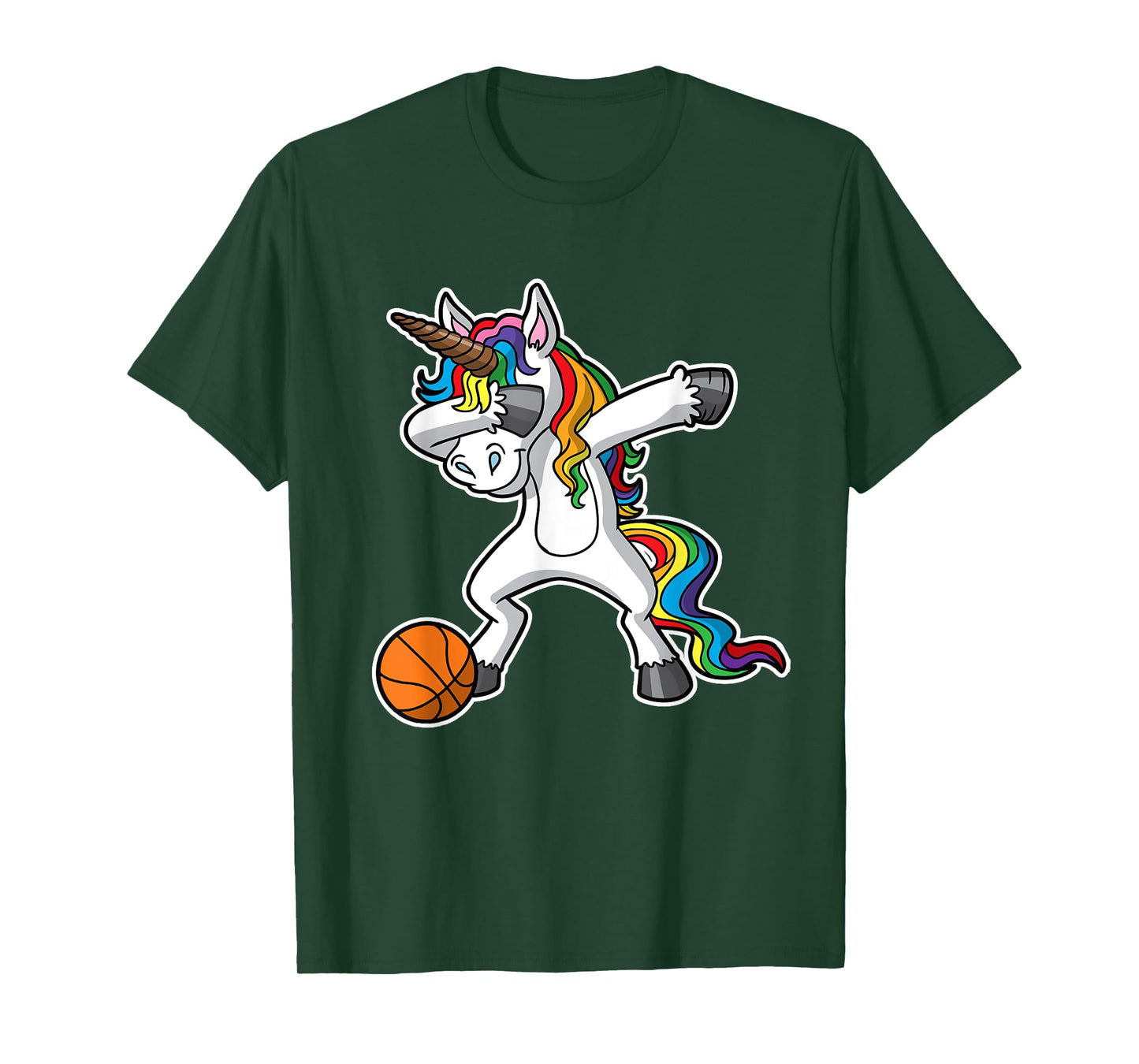 Unicorn Girls Dabbing Basketball Dab Kids Youth T-Shirt