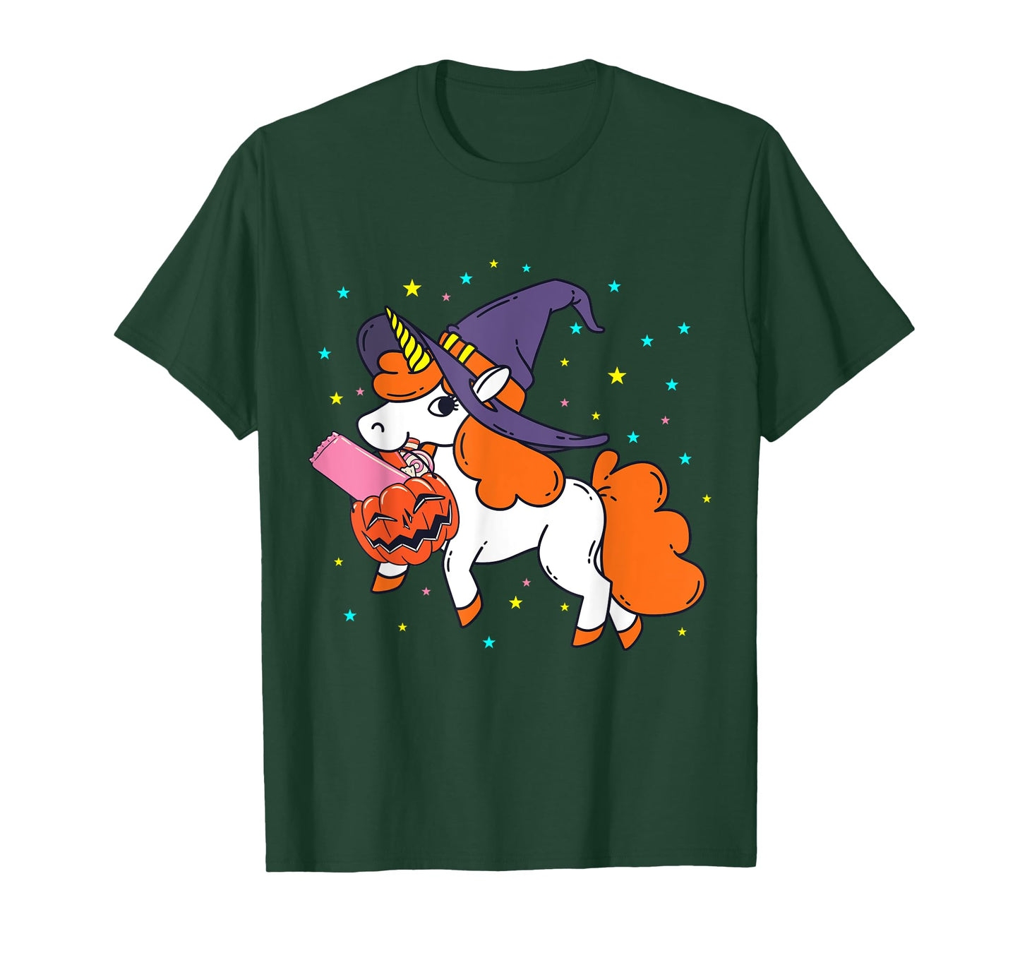 Halloween Unicorn Girls Women Witchy Unicorn Halloween T-Shirt