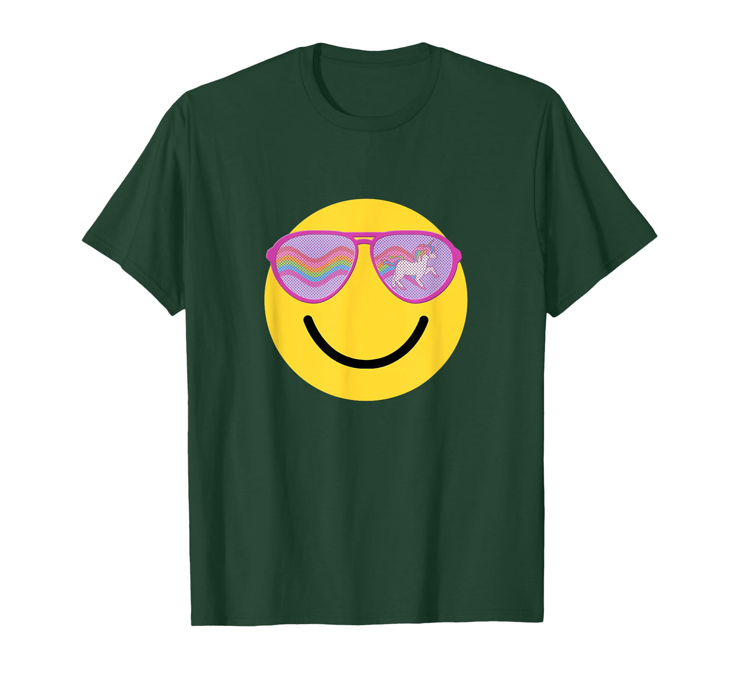 Emoticon Smiling Face With Unicorn Sunglasses T-Shirt