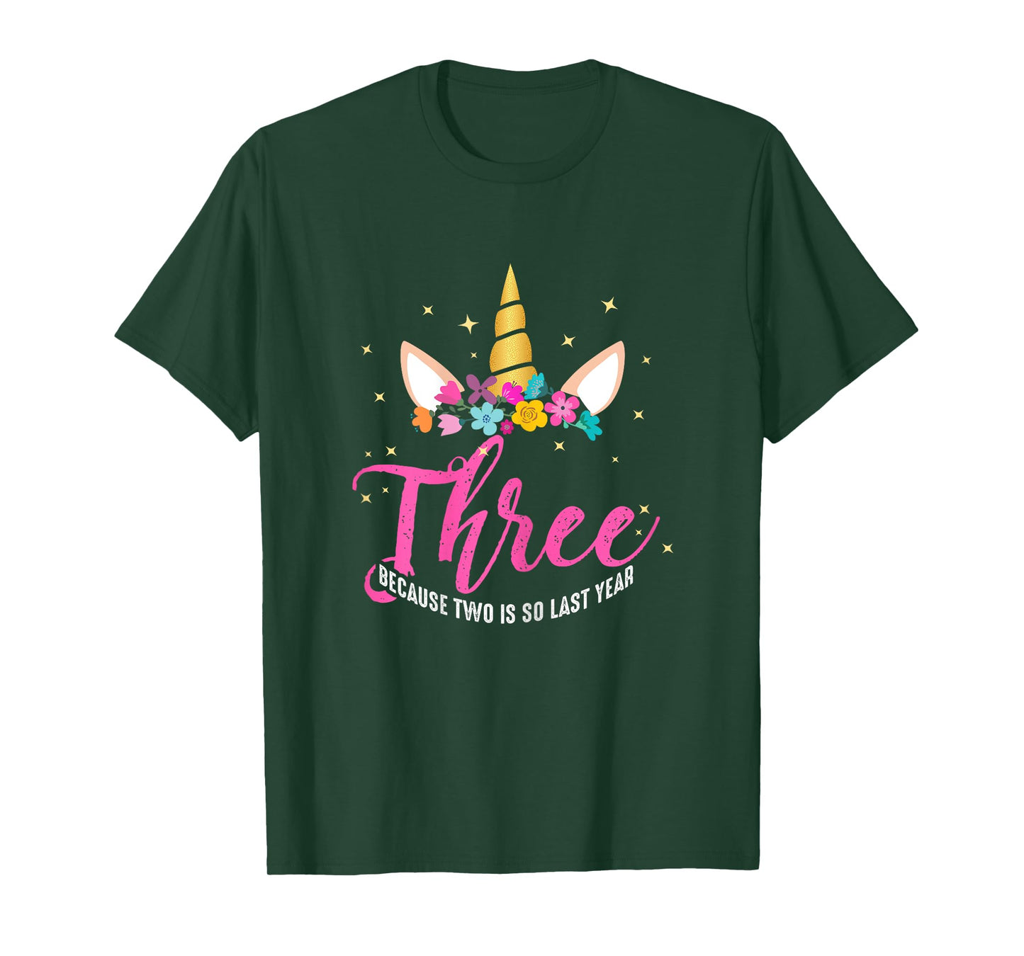 3 Years Old Birthday Girl Gifts Unicorn 3rd Birthday T-Shirt