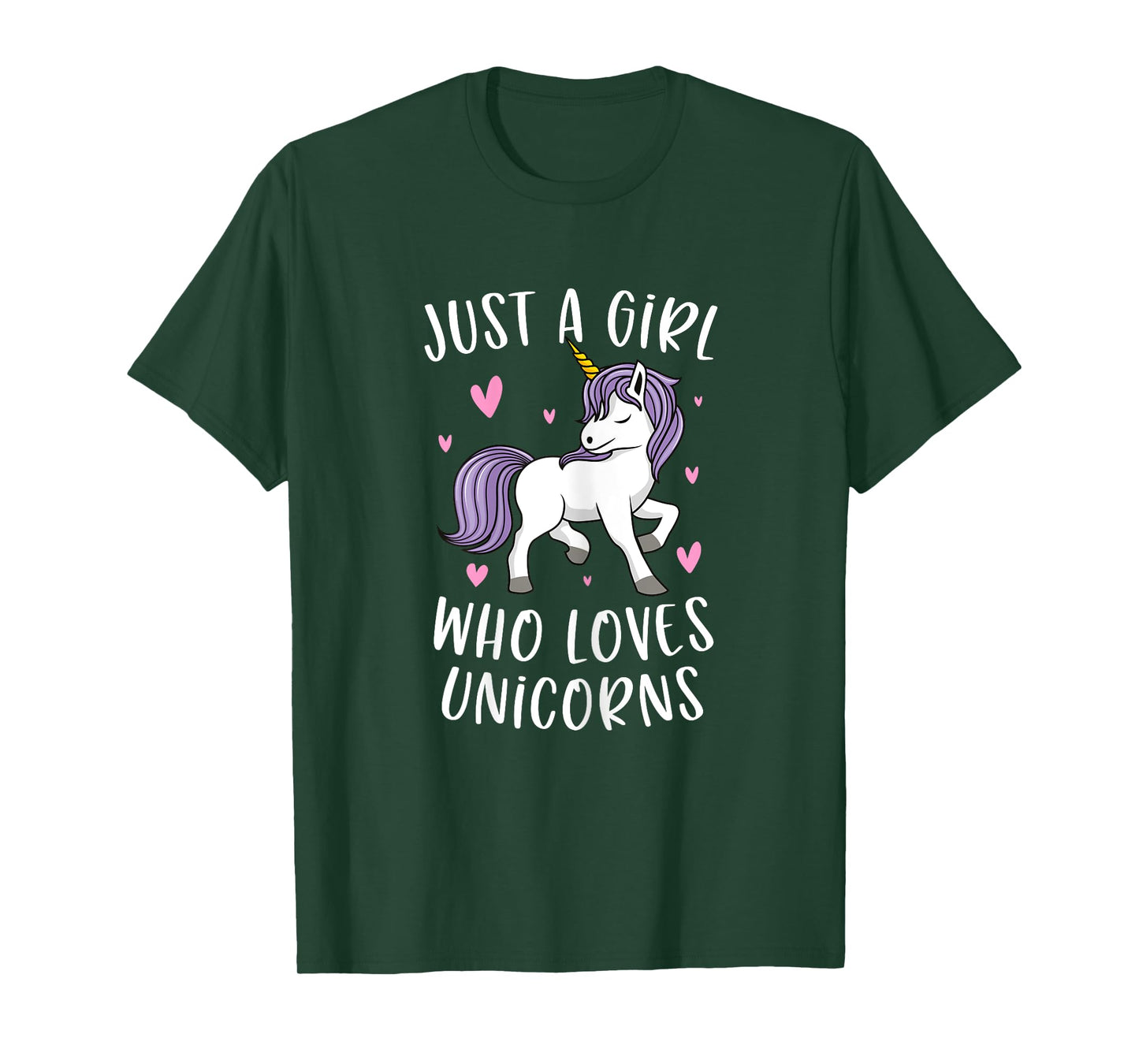Just A Girl Who Loves Unicorns Funny Unicorn Gifts For Girls T-Shirt