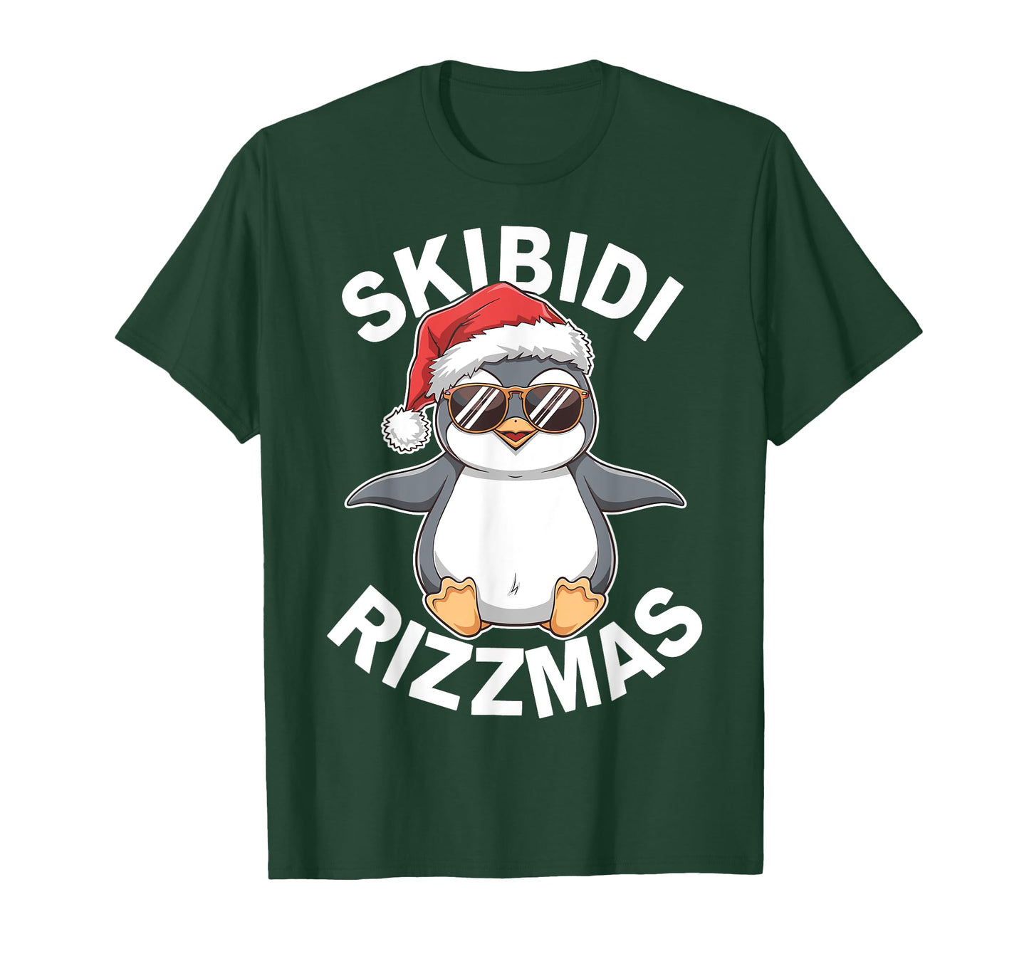Skibidi Rizzmas Funny Christmas Christmas Season Penguin T-Shirt