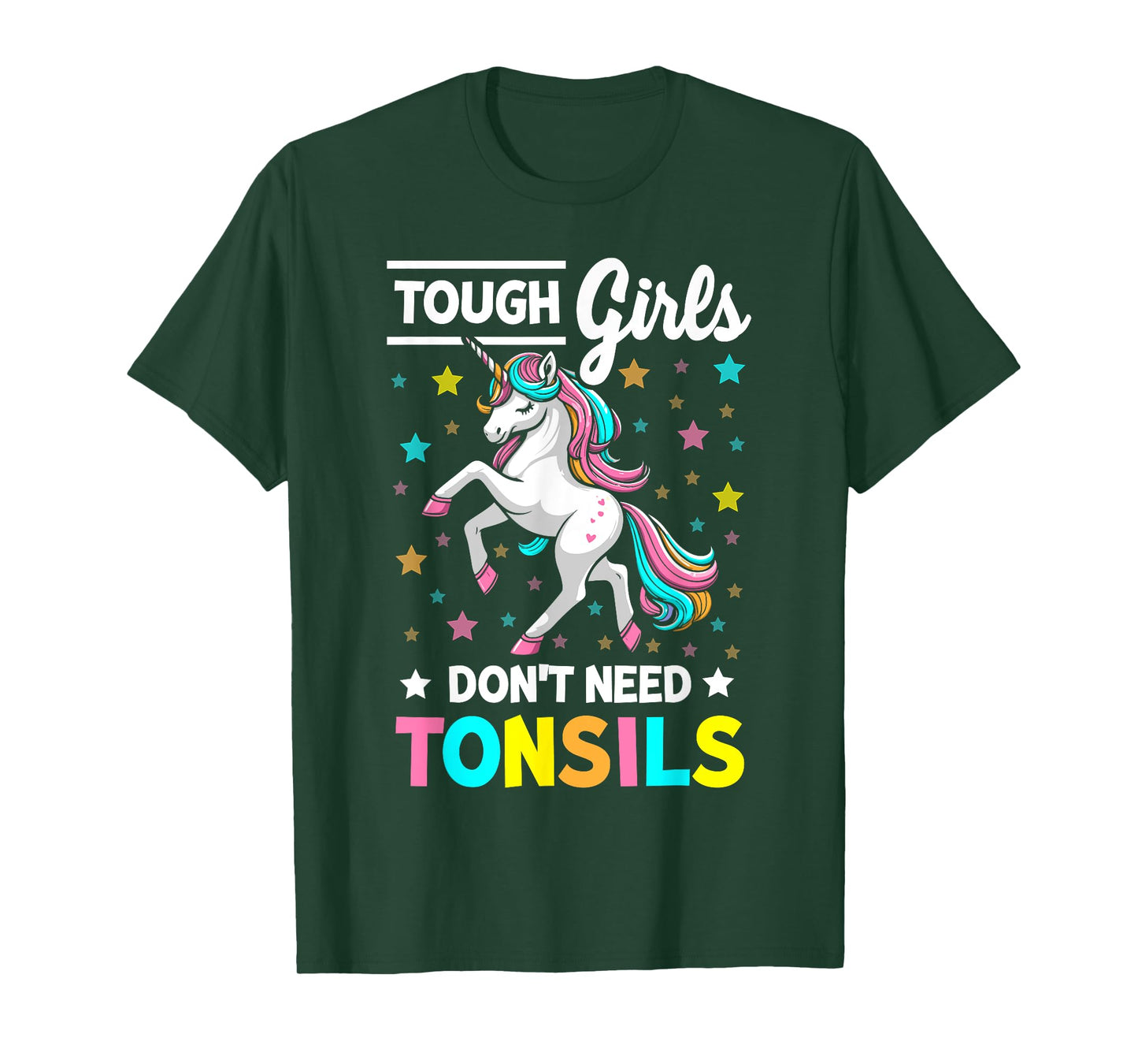 Tonsil Surgery Recovery Girls Unicorn Tonsil Removal T-Shirt