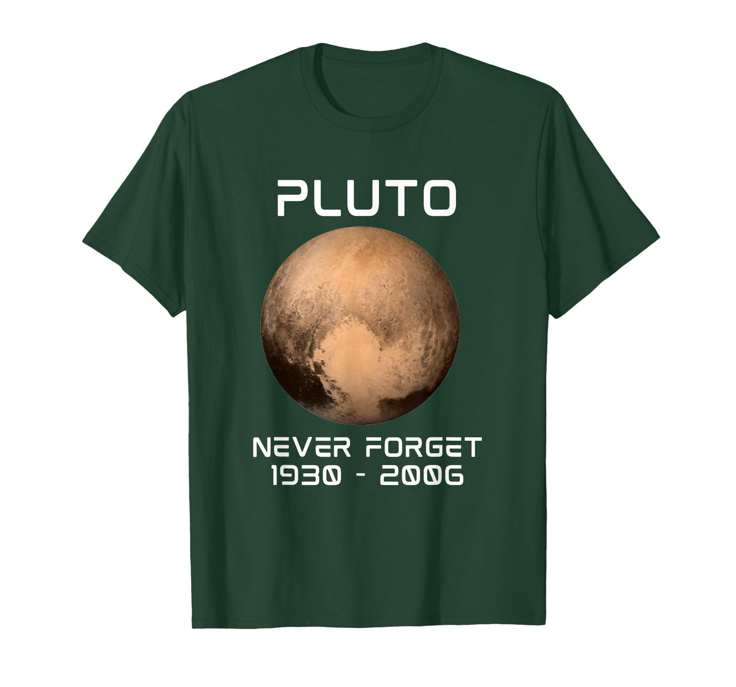 Solar System 9th Planet Pluto Never Forget Outer Space T-Shirt
