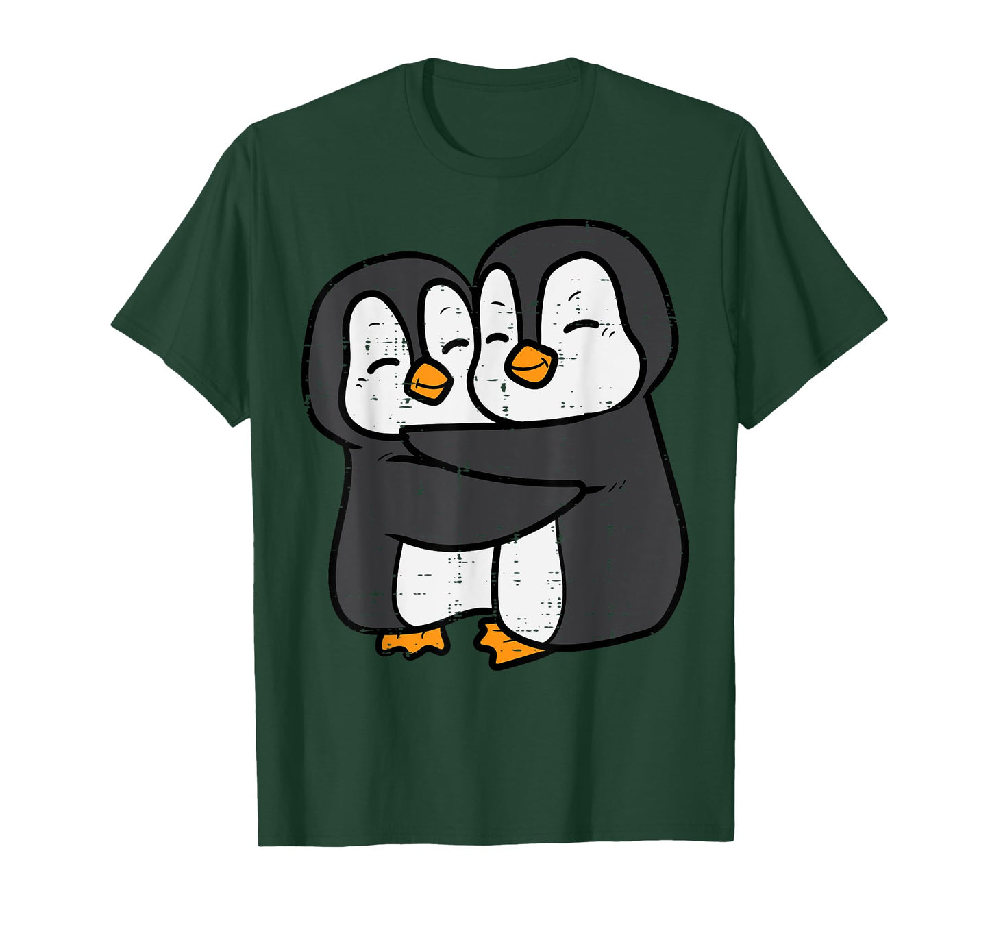 Penguins Couple Hug Cute Women Men Boys Girls Kids Toddler T-Shirt