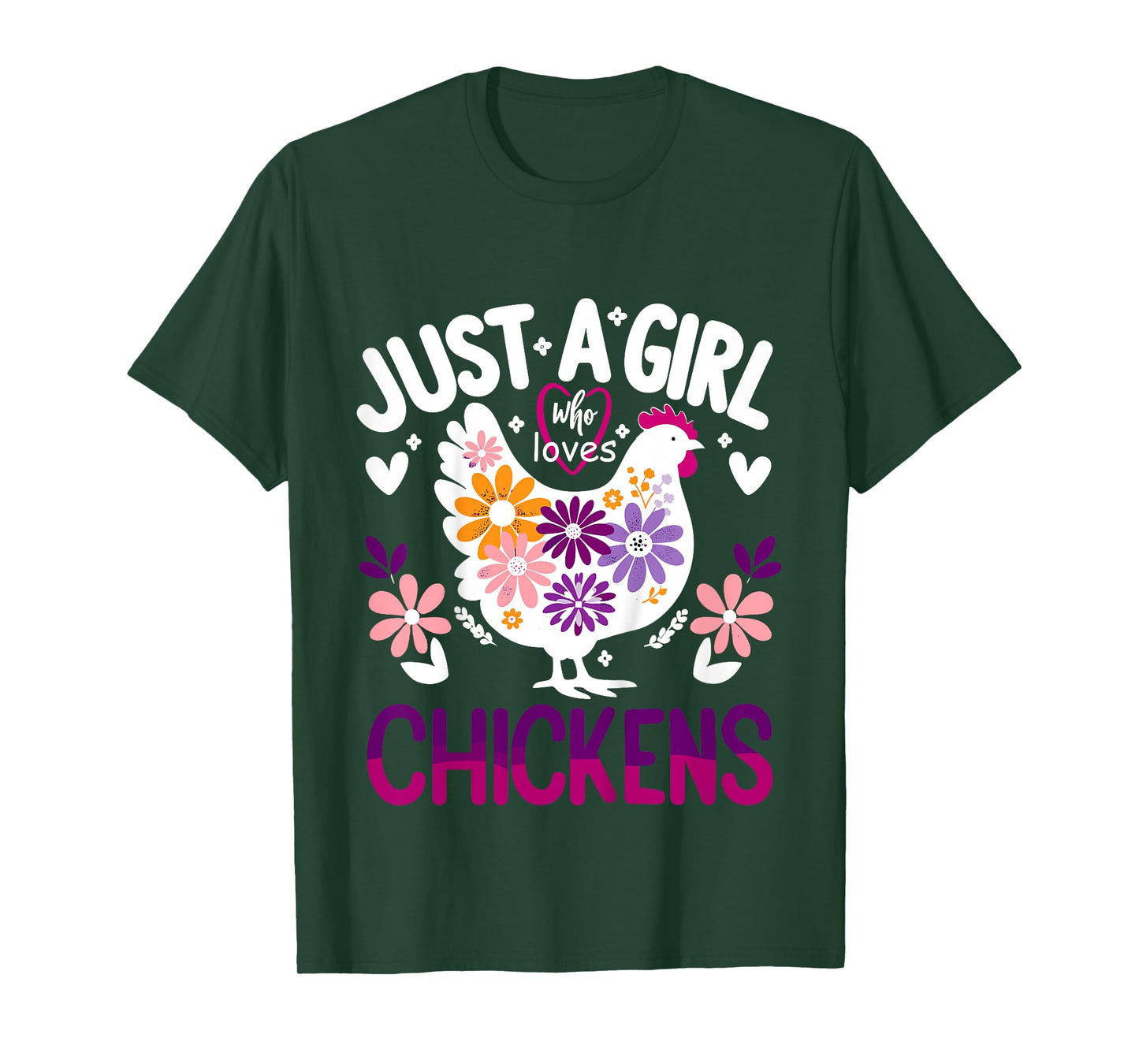 Chicken Funny Just A Girl Who Loves Chickens T-Shirt