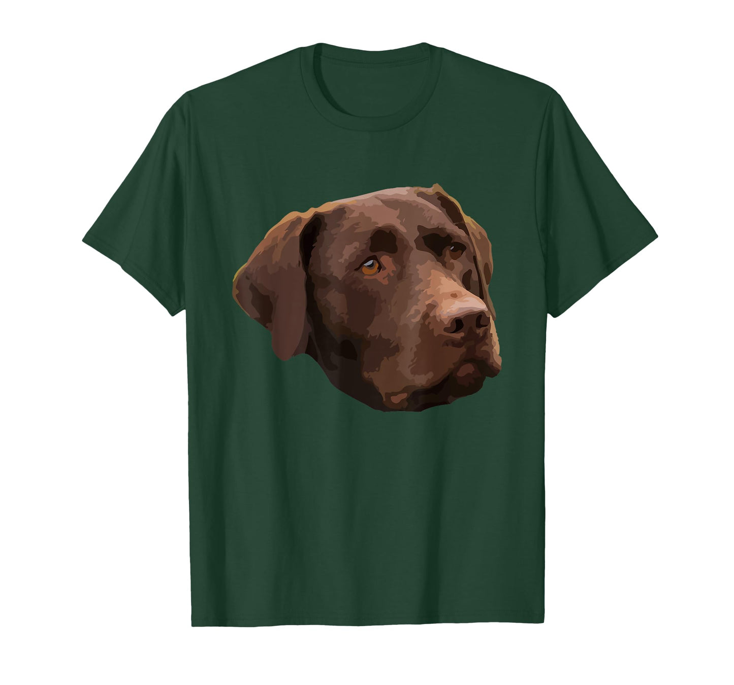 Funny Chocolate Lab T-Shirt | Labrador Retriever Dog Head T-Shirt for Men Women Girls Kids