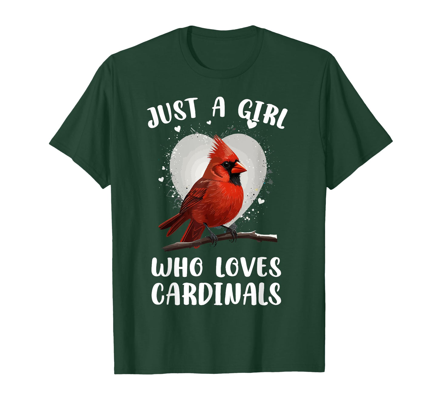 Just a Girl Who Loves Cardinals Bird Birding Red Cardinal T-Shirt