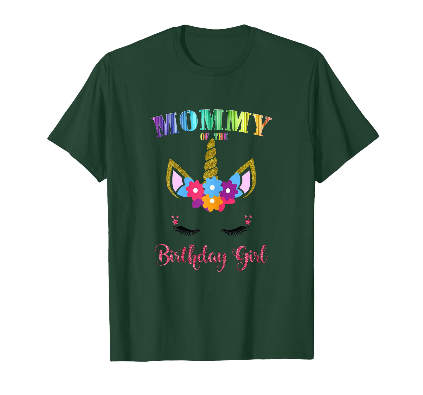 Mommy Of The Birthday Girl Unicorn Birthday Outfit T-Shirt