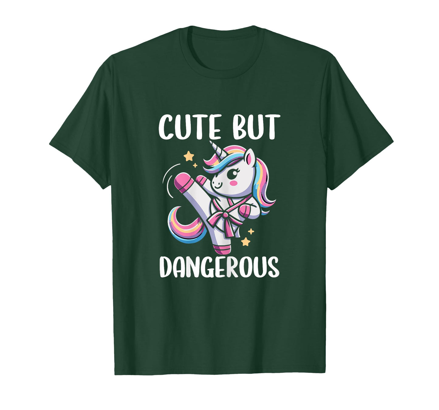 Cute But Dangerous Unicorn Karate Girl Taekwondo T-Shirt