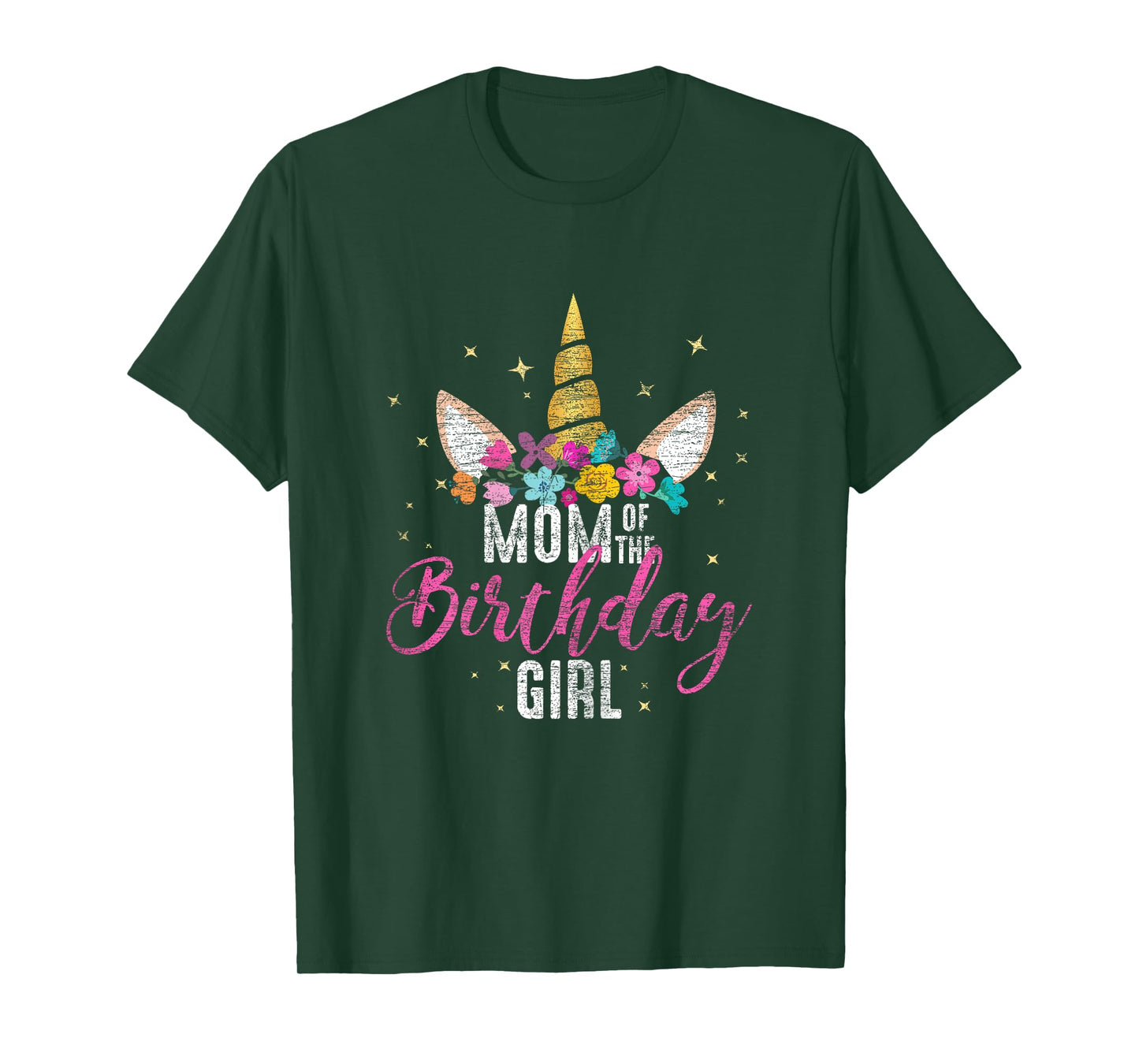 Mom Of The Birthday Girl Mother Gifts Unicorn Birthday T-Shirt