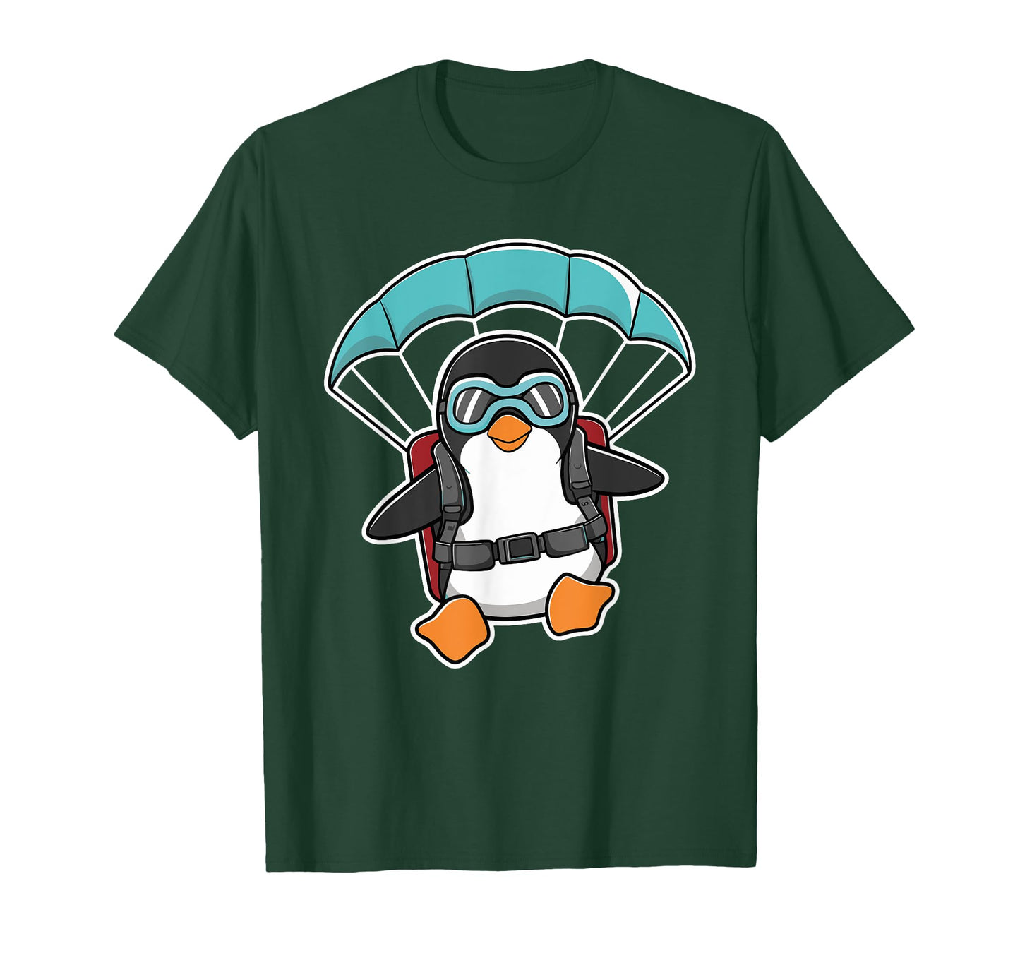 Paragliding Penguin Skydiving Parachute Skydiver T-Shirt