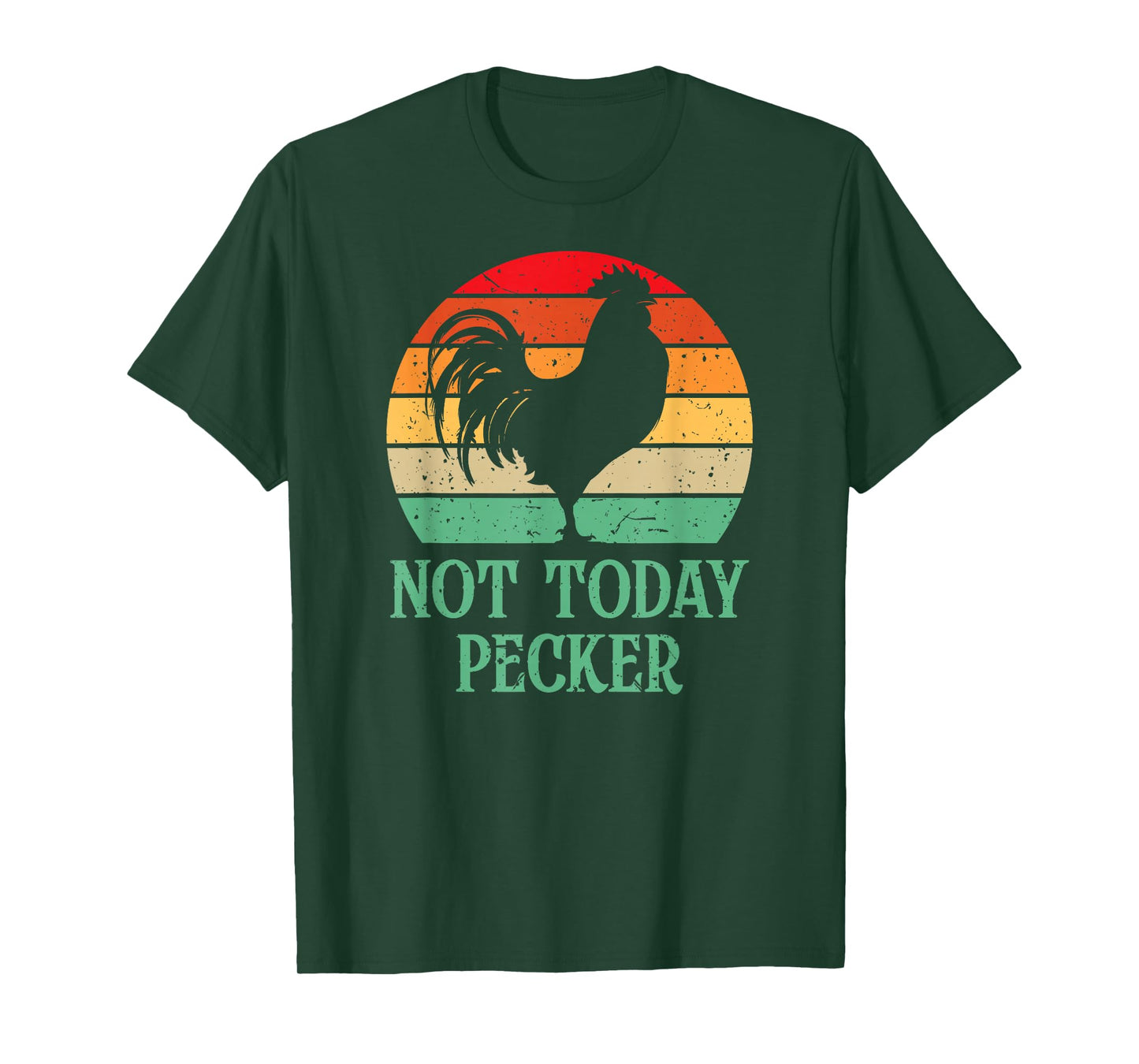 Crazy Chicken Lady Chicken Lover Sunset Not Today Pecker T-Shirt