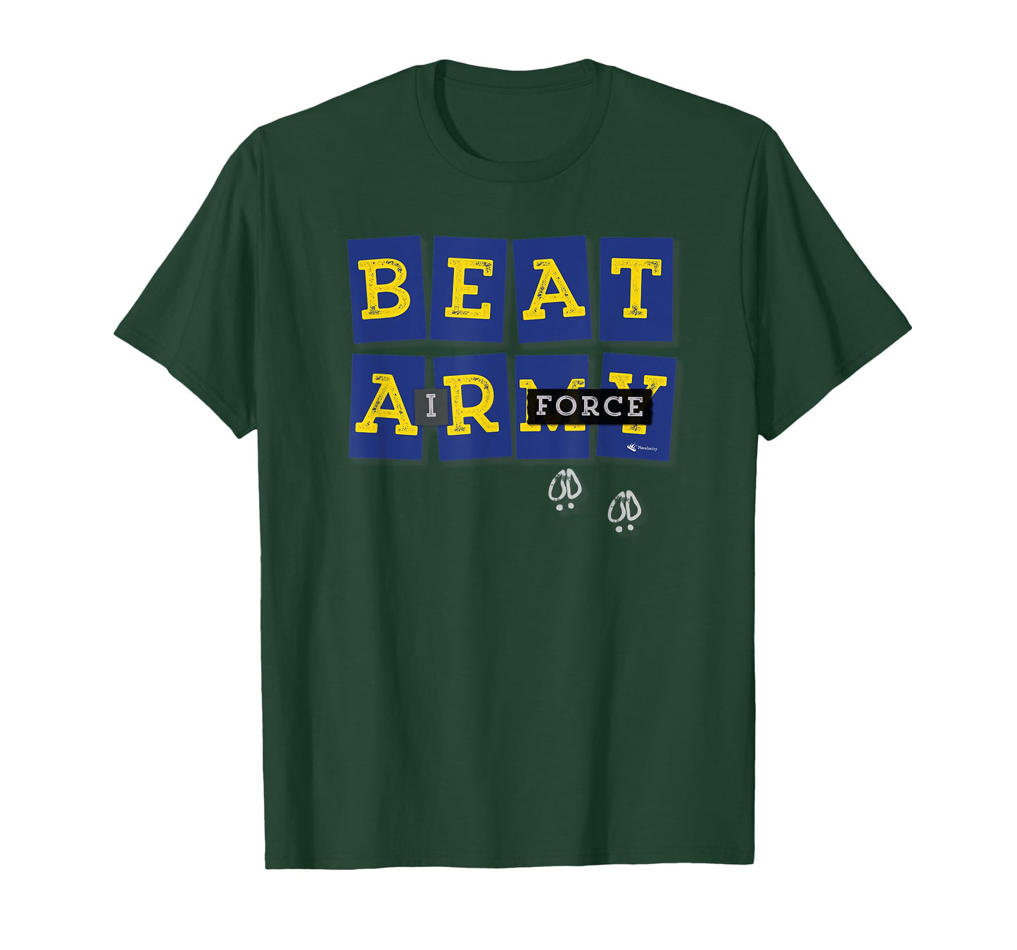 Beat Air Force Goat Tracks Funny Navy Blue Edition T-Shirt